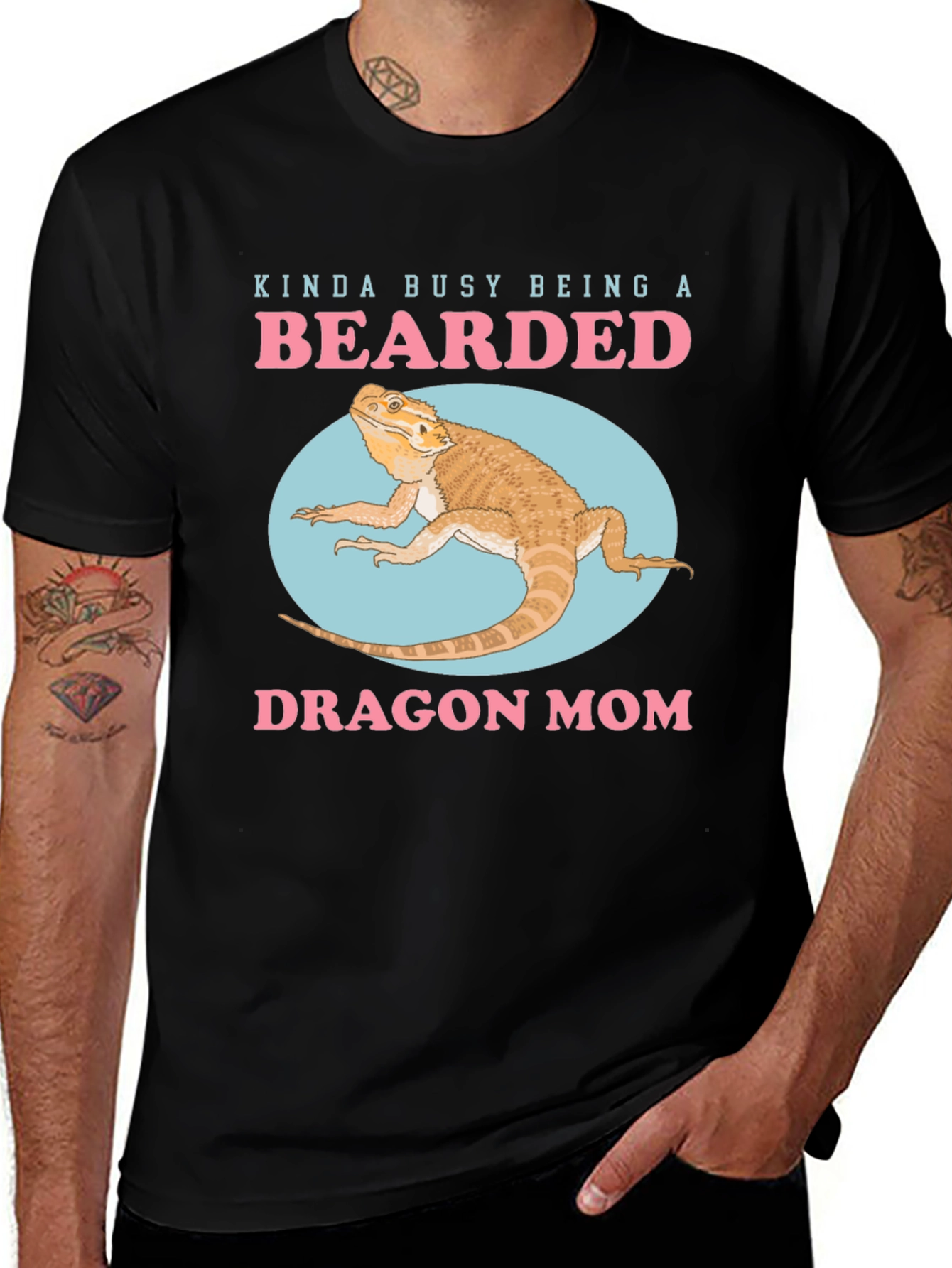 Bearded Dragon Mom Graphic T-Shirt