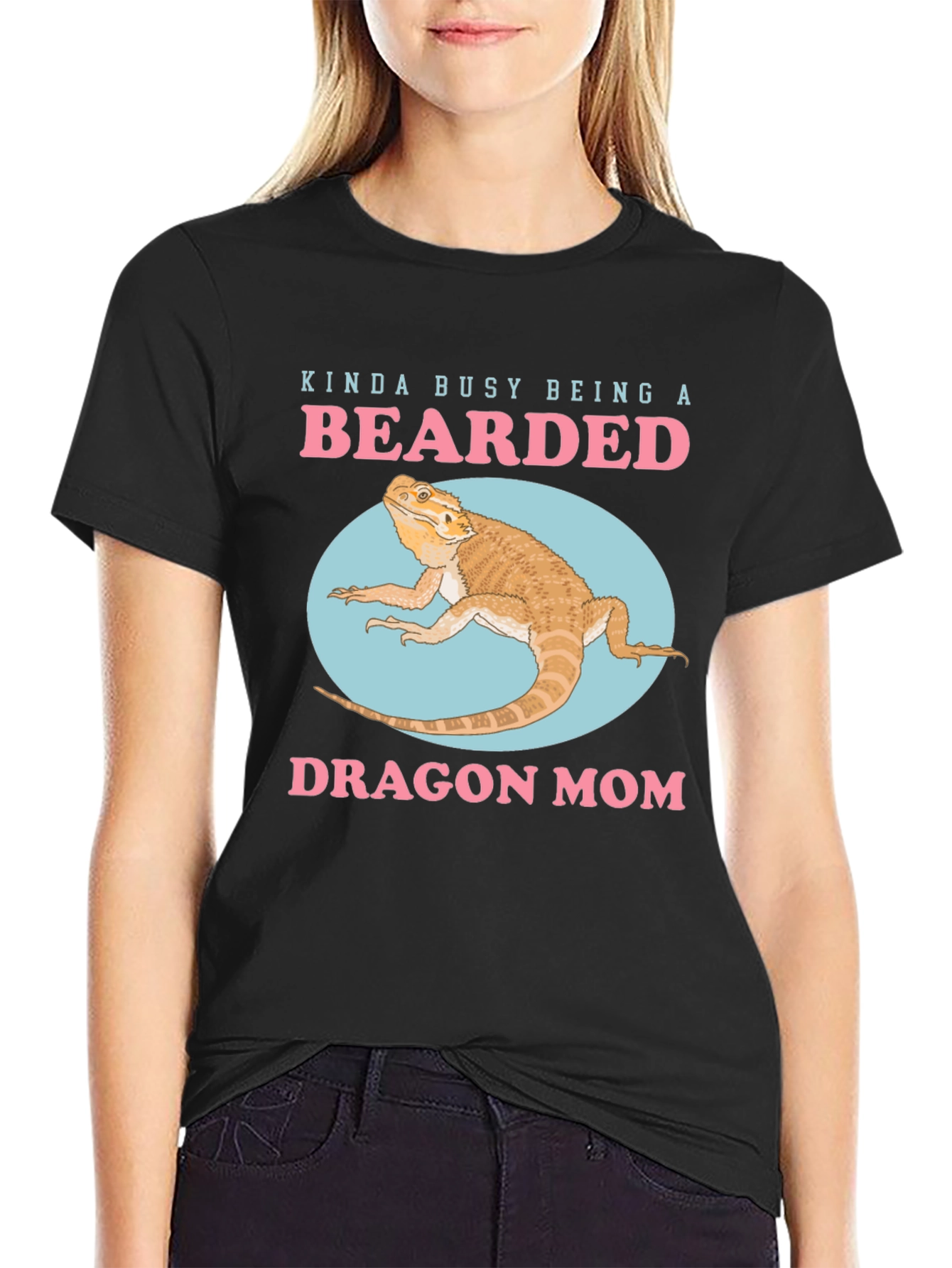 Bearded Dragon Mom Graphic T-Shirt