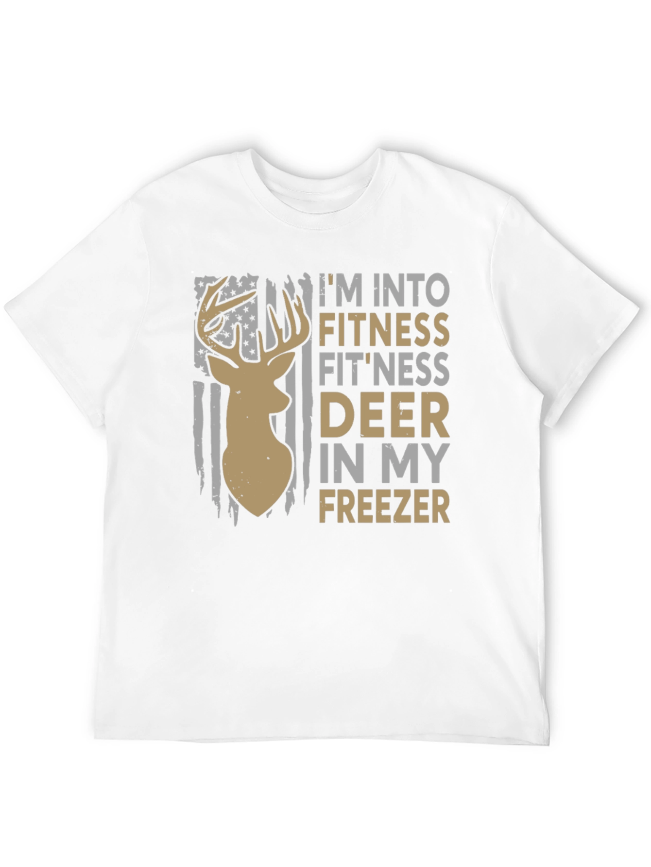 Fitness Deer Freezer Novelty Graphic T-Shirt