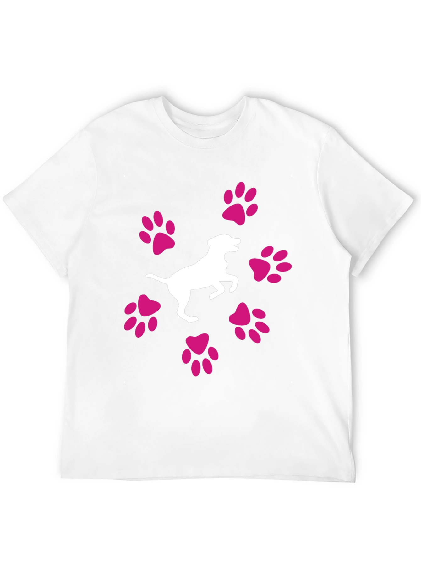 Dog Lover T-Shirt: Paw Prints & Cute Dog Graphic
