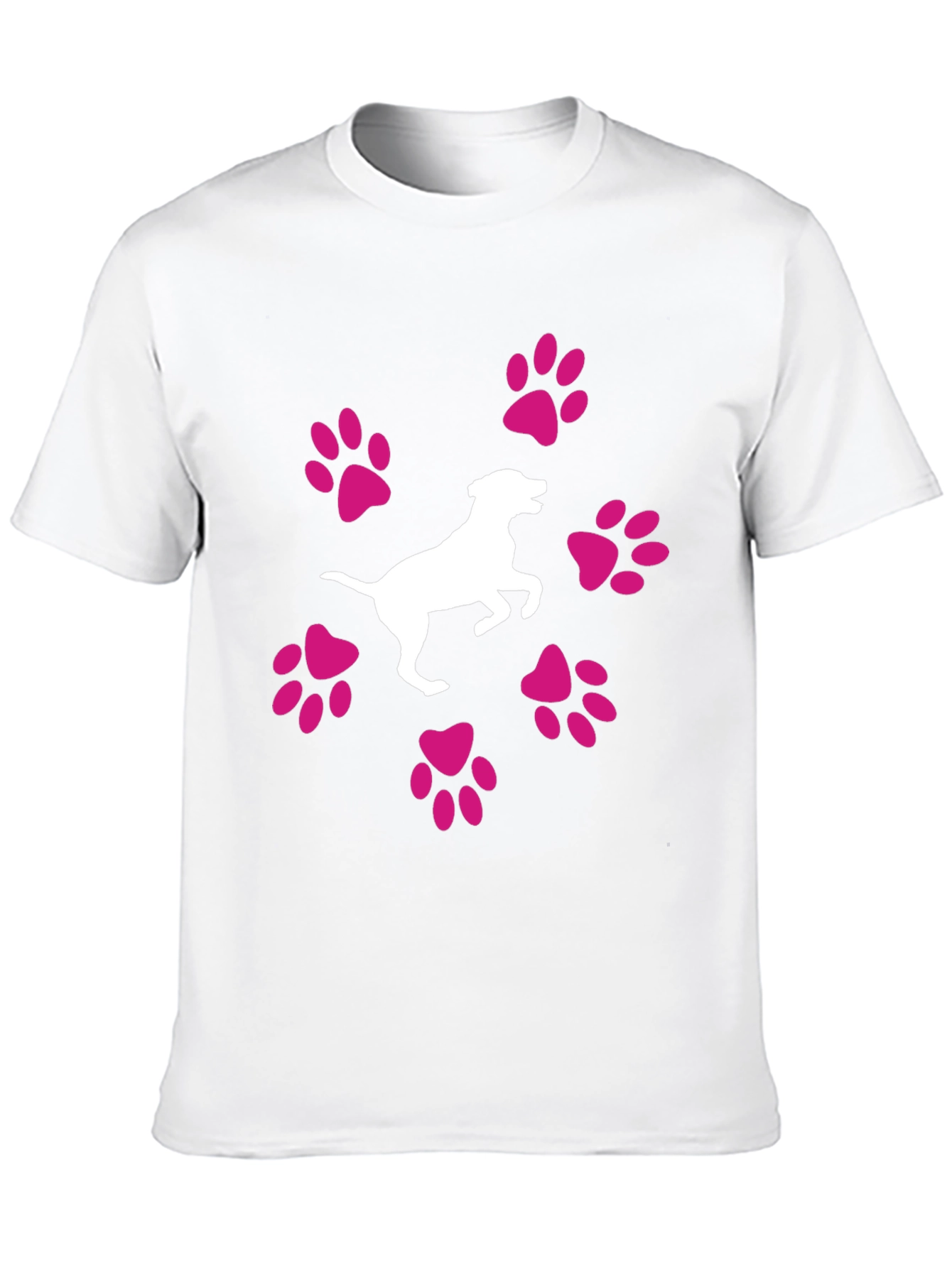 Dog Lover T-Shirt: Paw Prints & Cute Dog Graphic