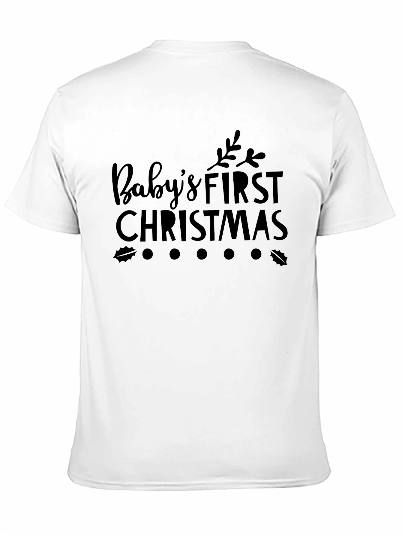 Babys First Christmas Graphic Tee - Black