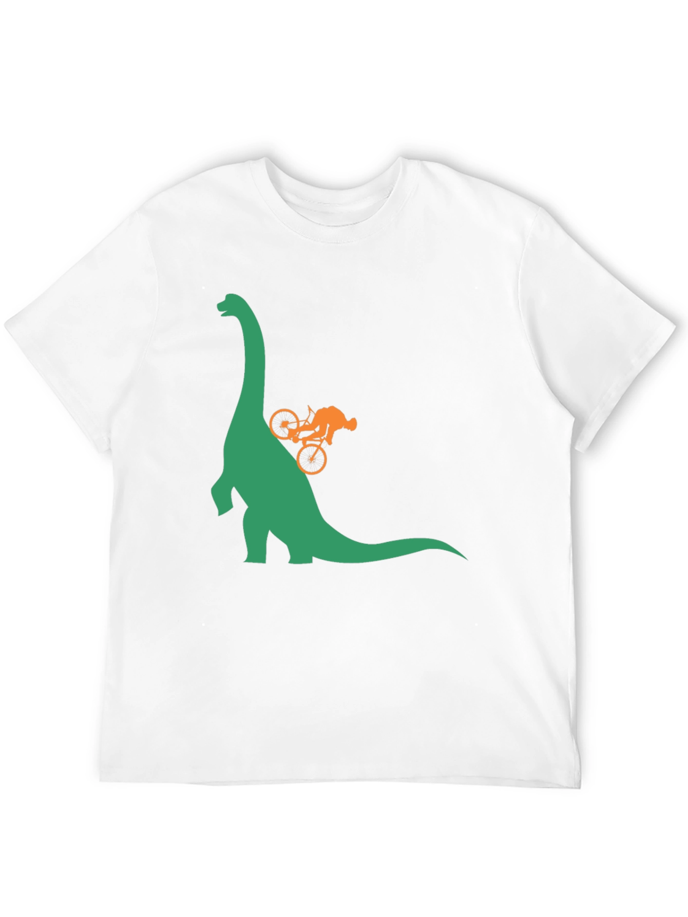 Dino Bike Ride Graphic Tee - Black Cotton T-Shirt