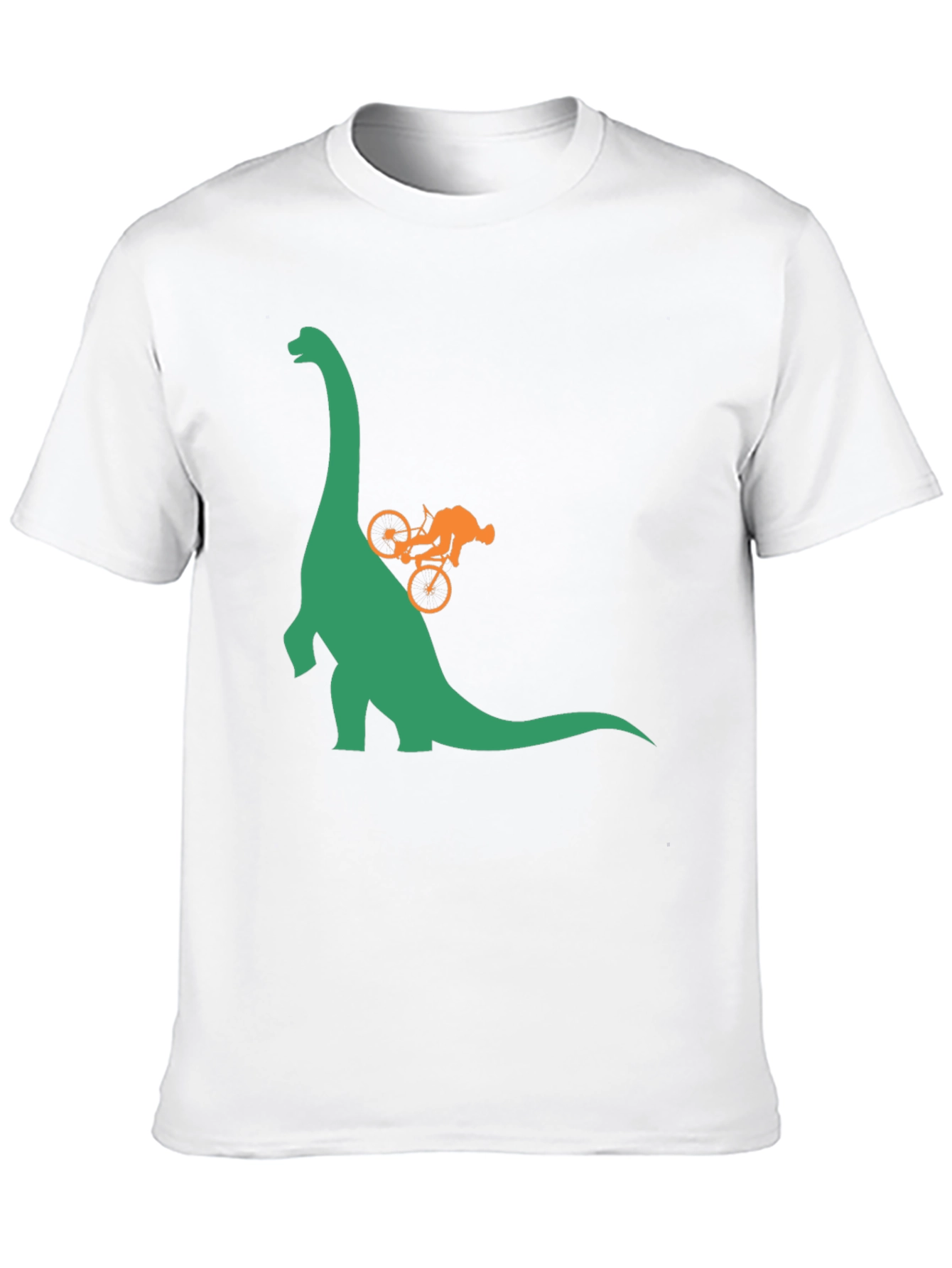 Dino Bike Ride Graphic Tee - Black Cotton T-Shirt