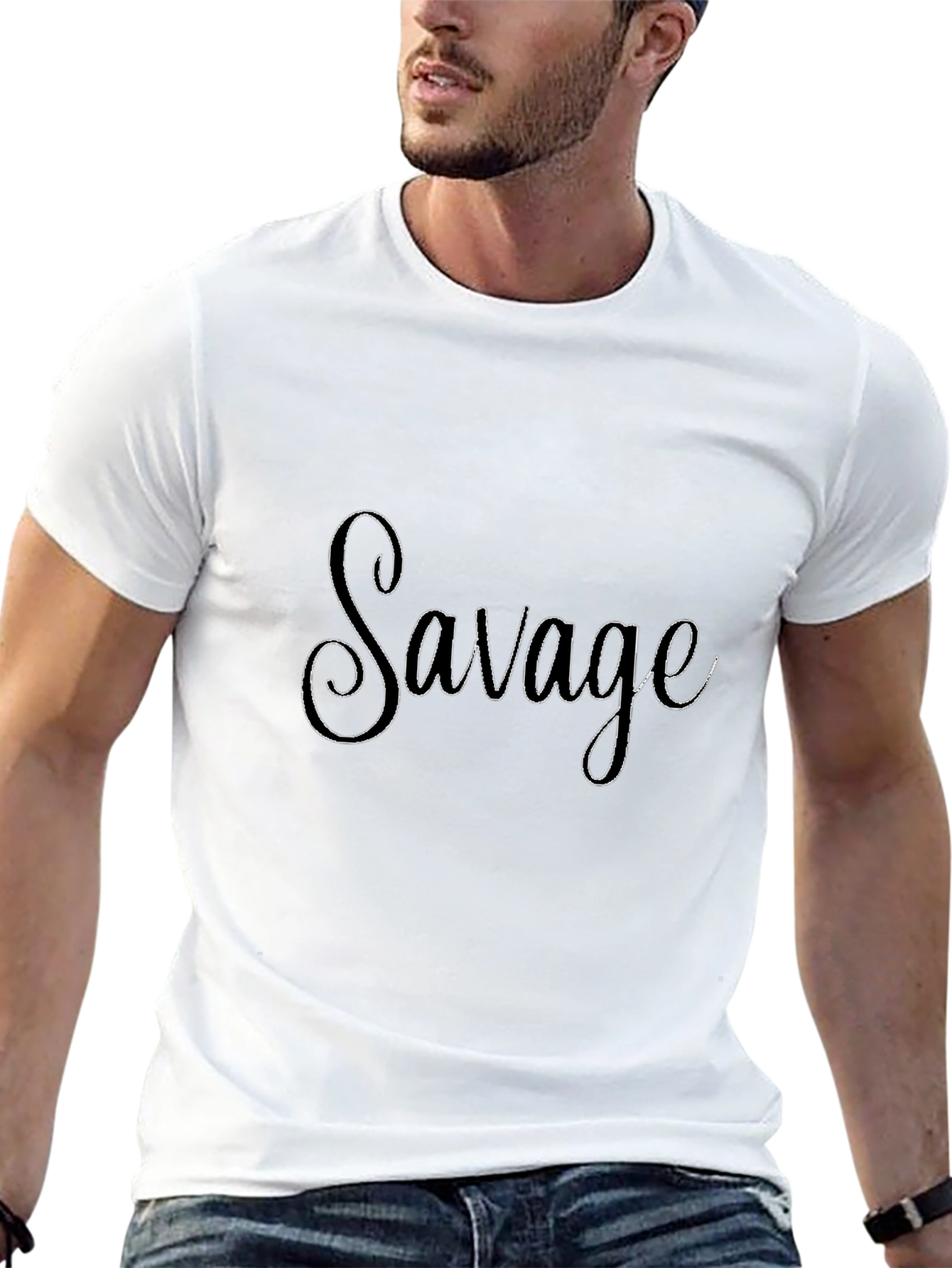 Savage Graphic Print Black T-Shirt
