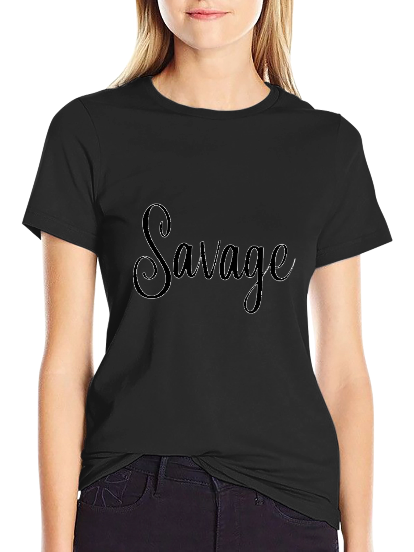 Savage Graphic Print Black T-Shirt