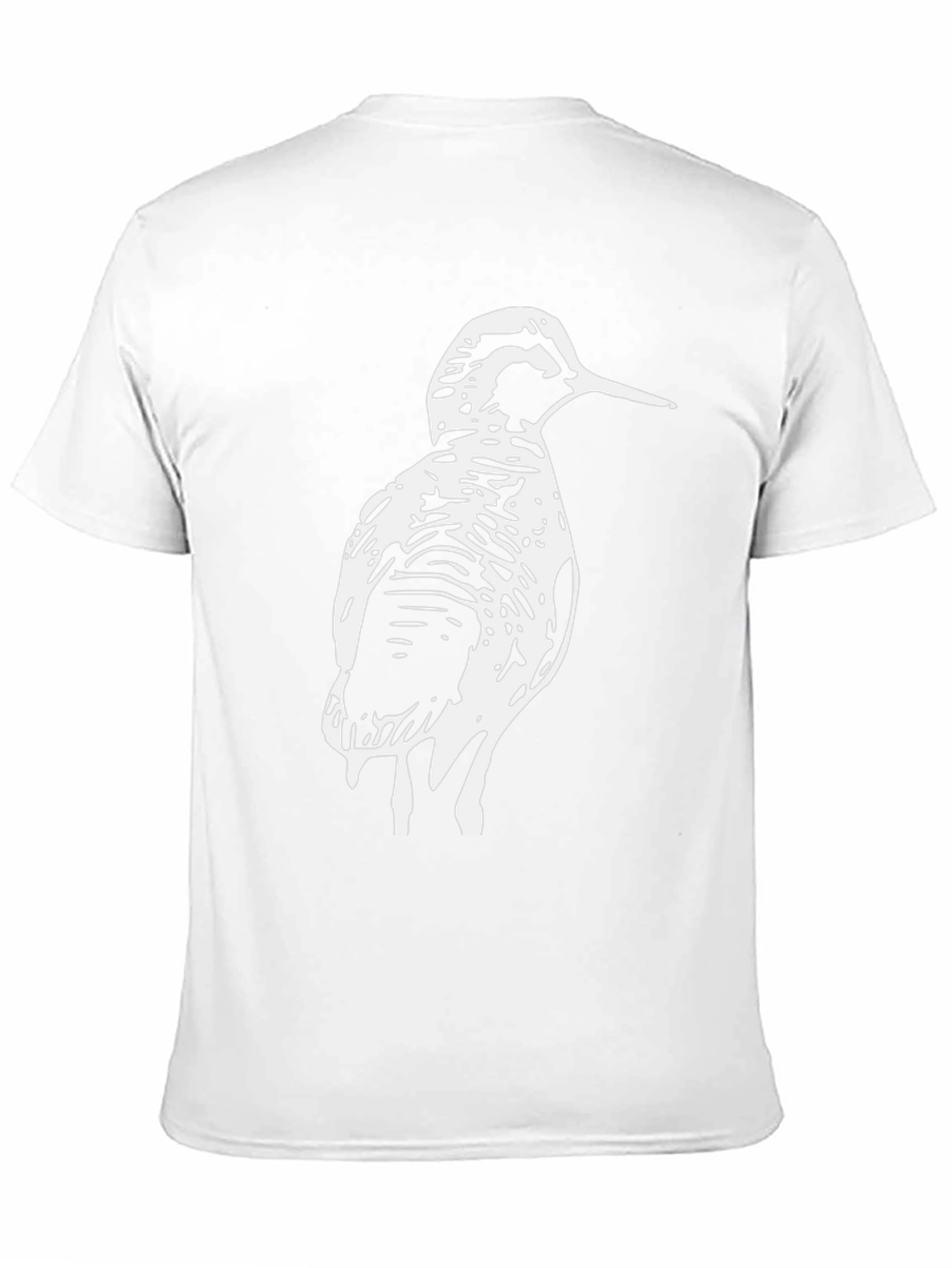 Woodcock Bird Graphic Tee - Black Cotton T-Shirt