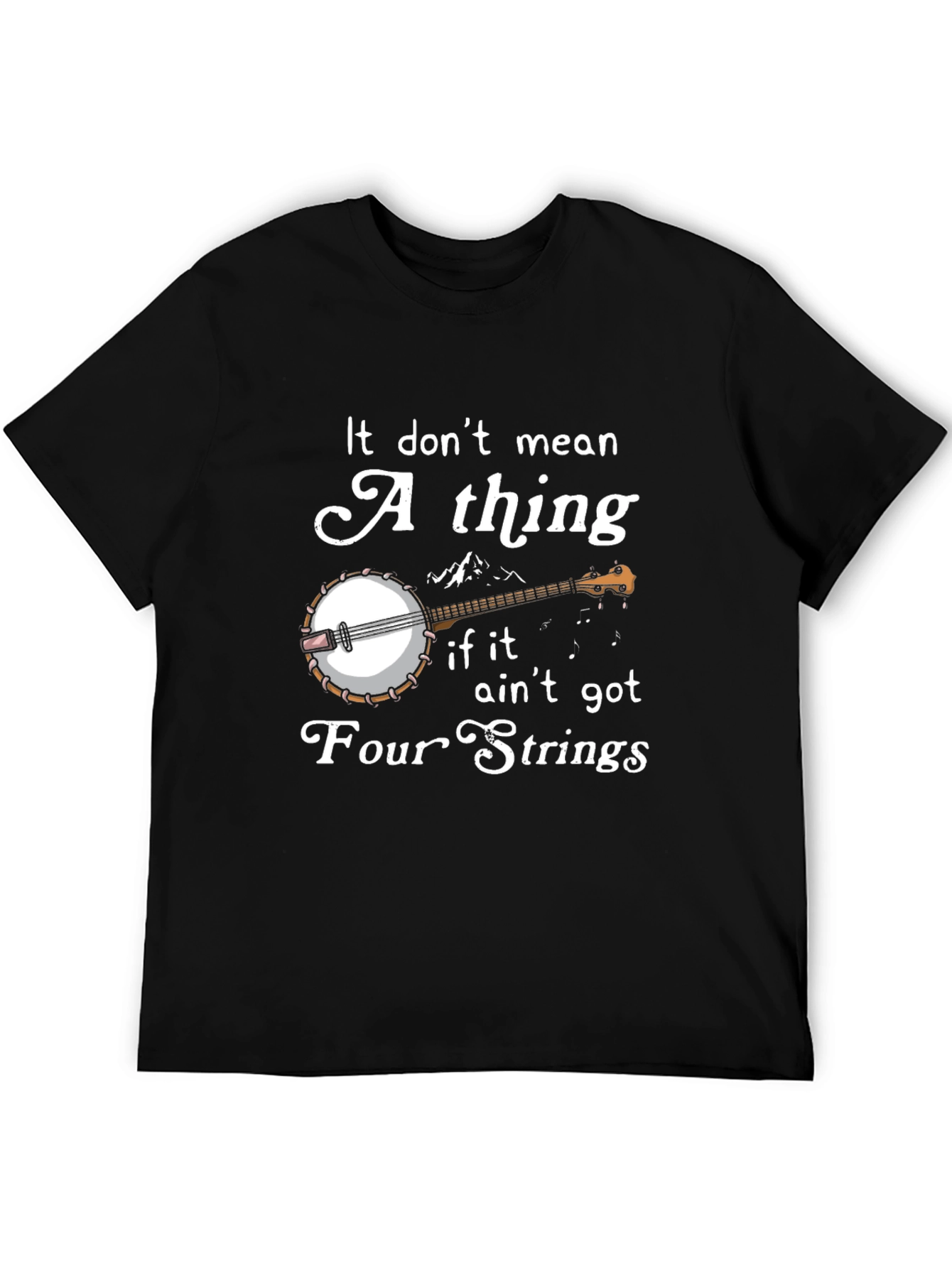 Banjo Four Strings Graphic T-Shirt