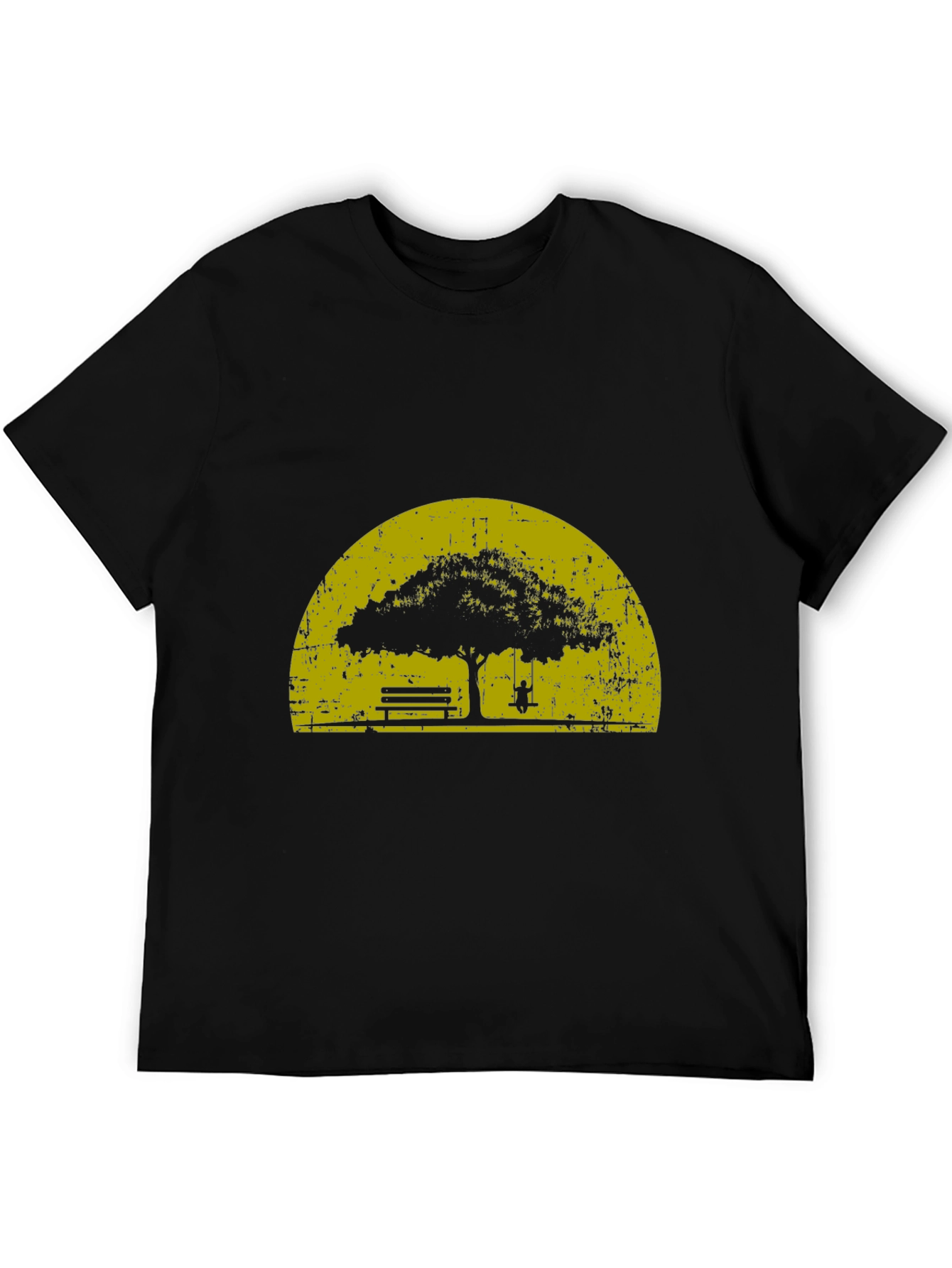 Nature Silhouette Graphic Tee - Black