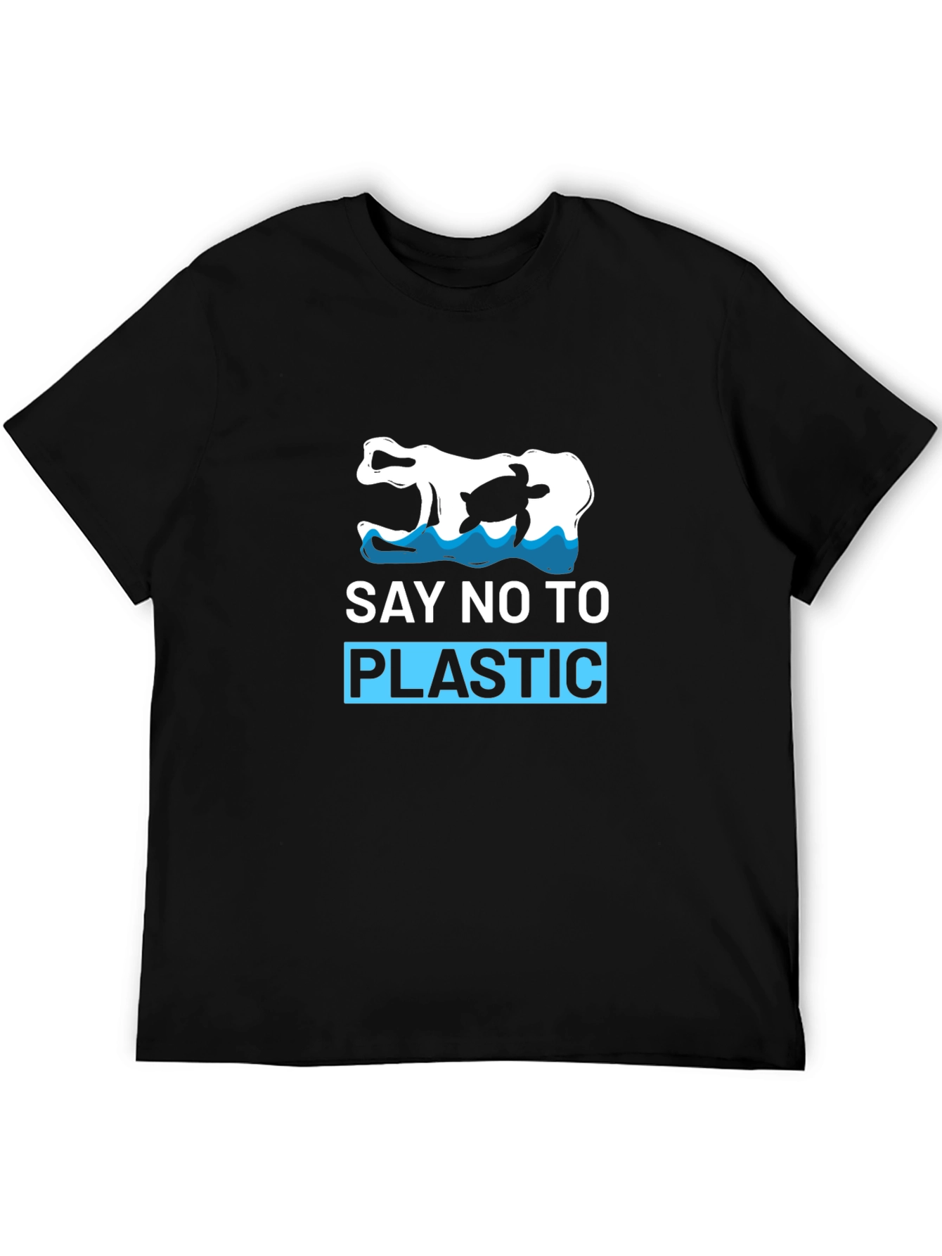 Say No To Plastic T-Shirt - Turtle Design