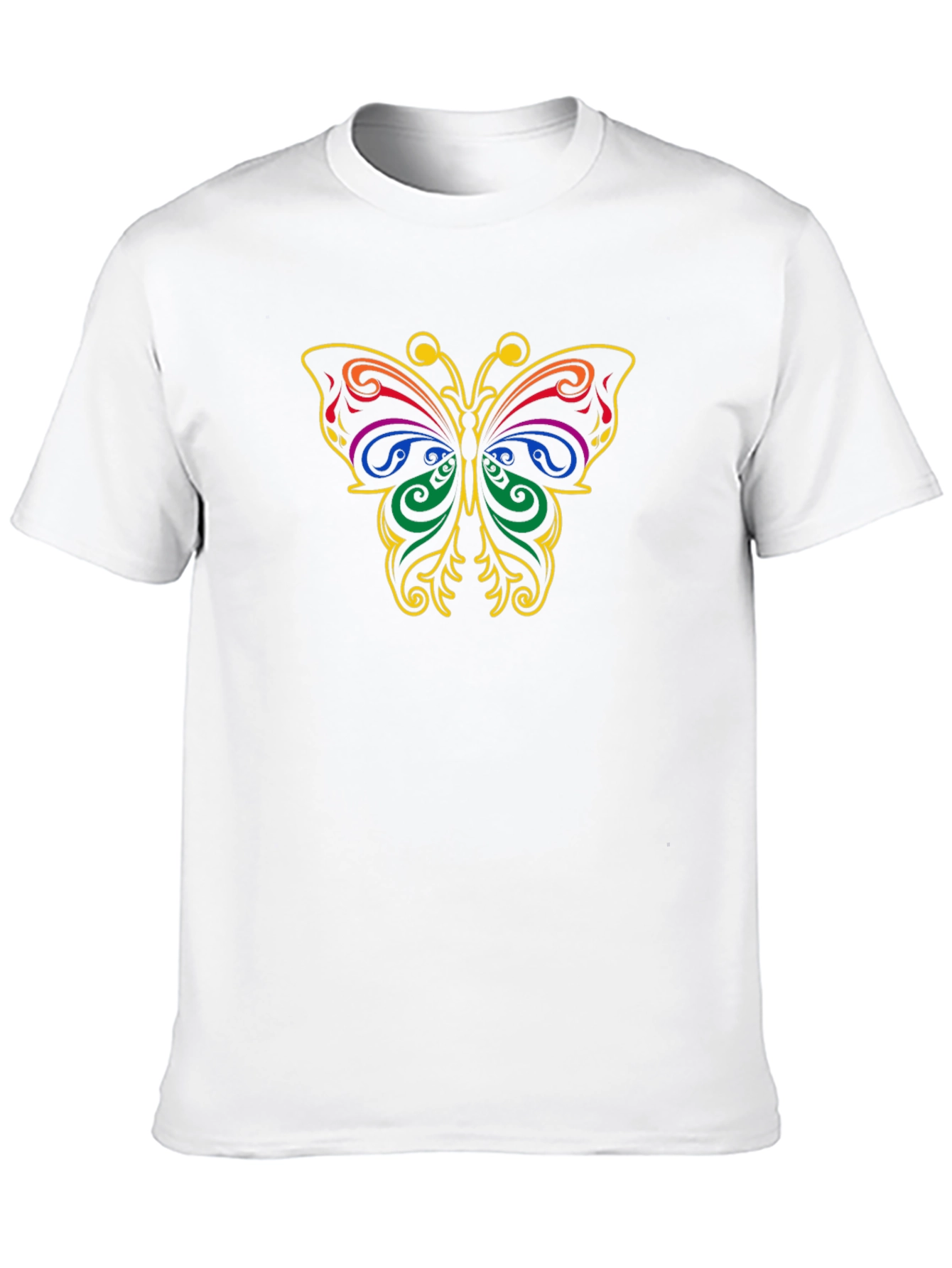 Butterfly Graphic Tee - Black Cotton T-Shirt