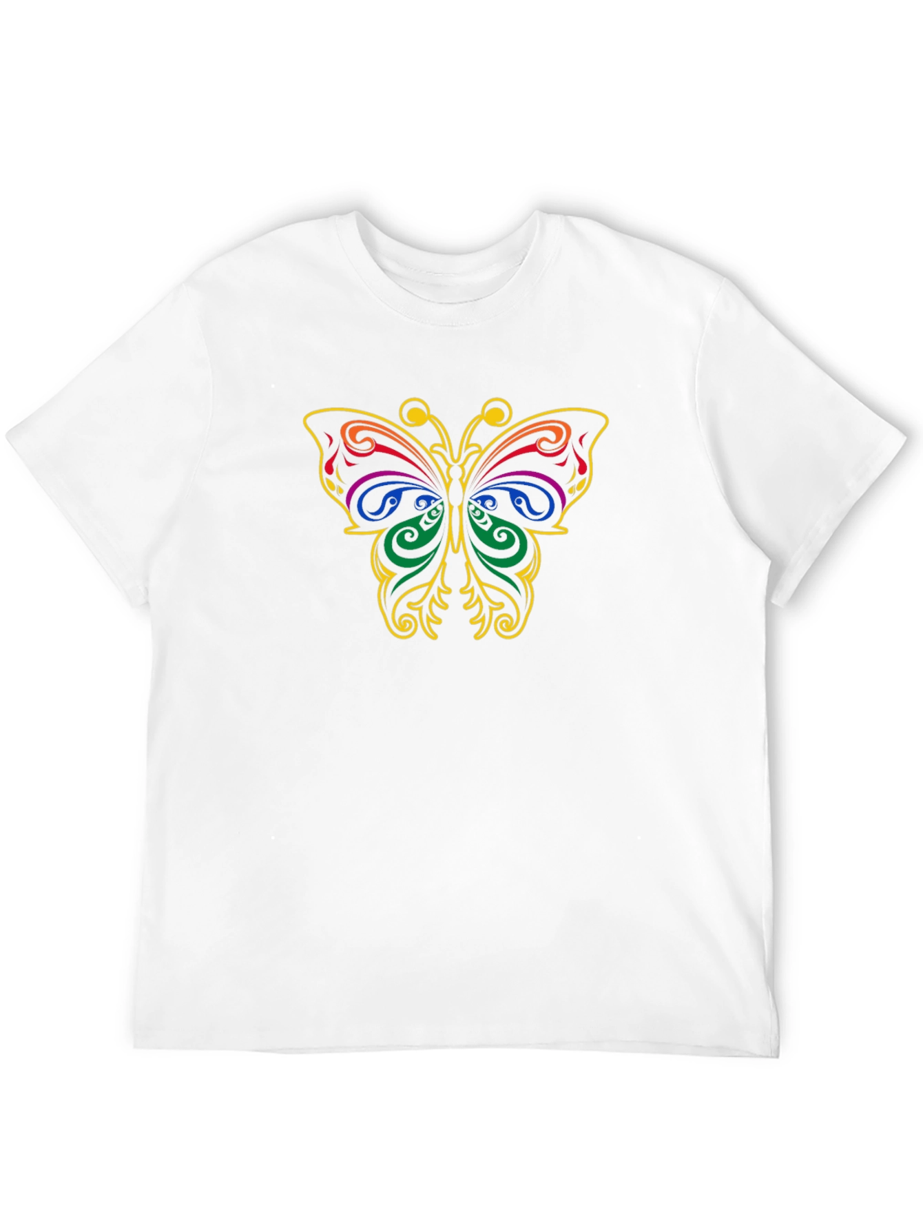 Butterfly Graphic Tee - Black Cotton T-Shirt