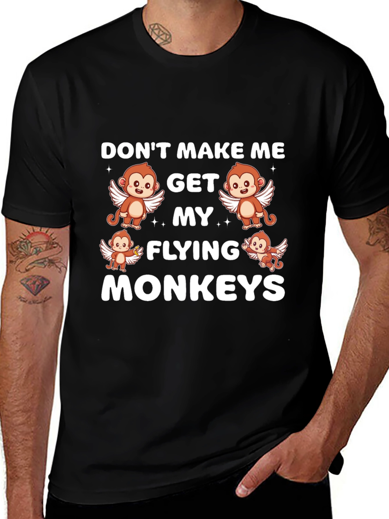 Funny Flying Monkeys Graphic Tee