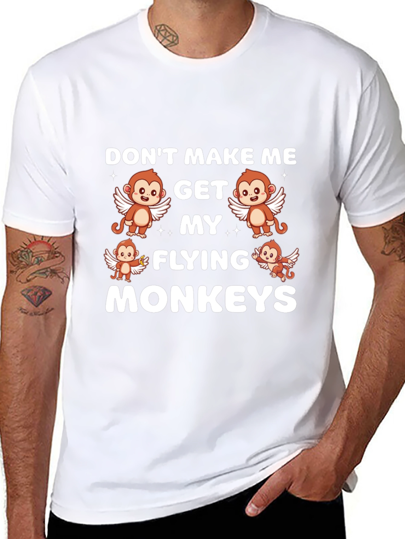 Funny Flying Monkeys Graphic Tee