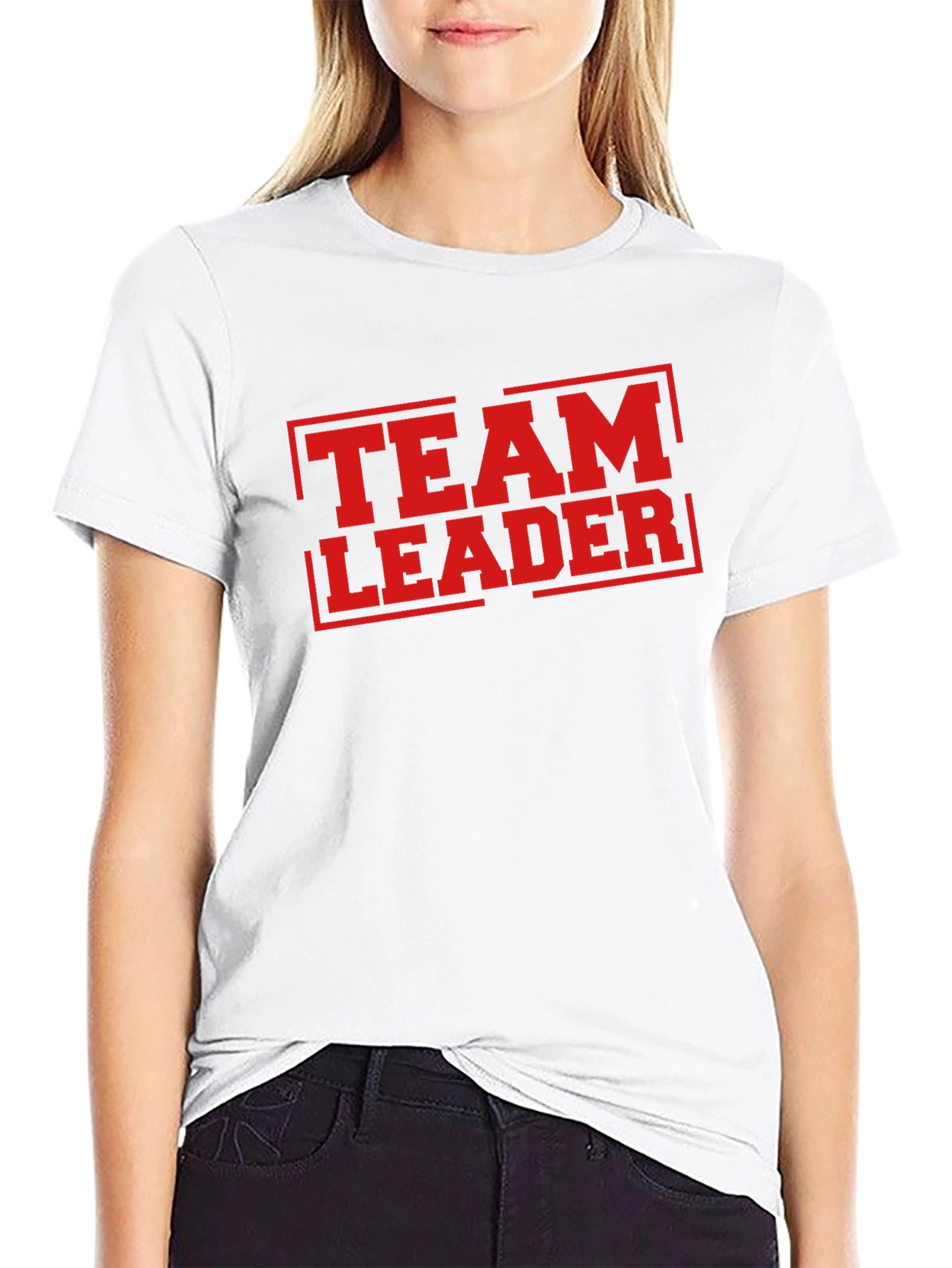 Team Leader T-Shirt - Bold Red Graphic Print