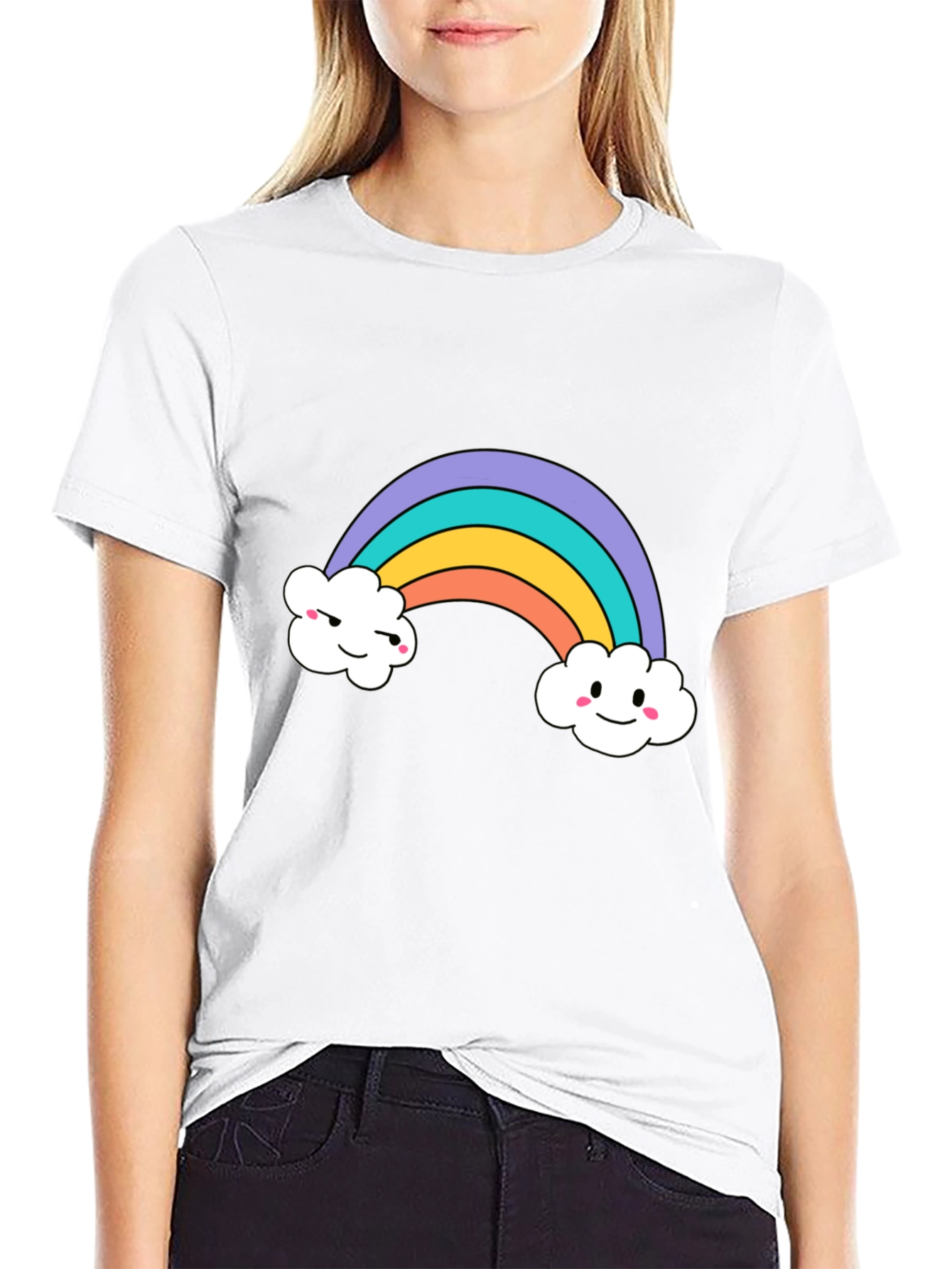 Rainbow Cloud T-Shirt - Cute Graphic Tee
