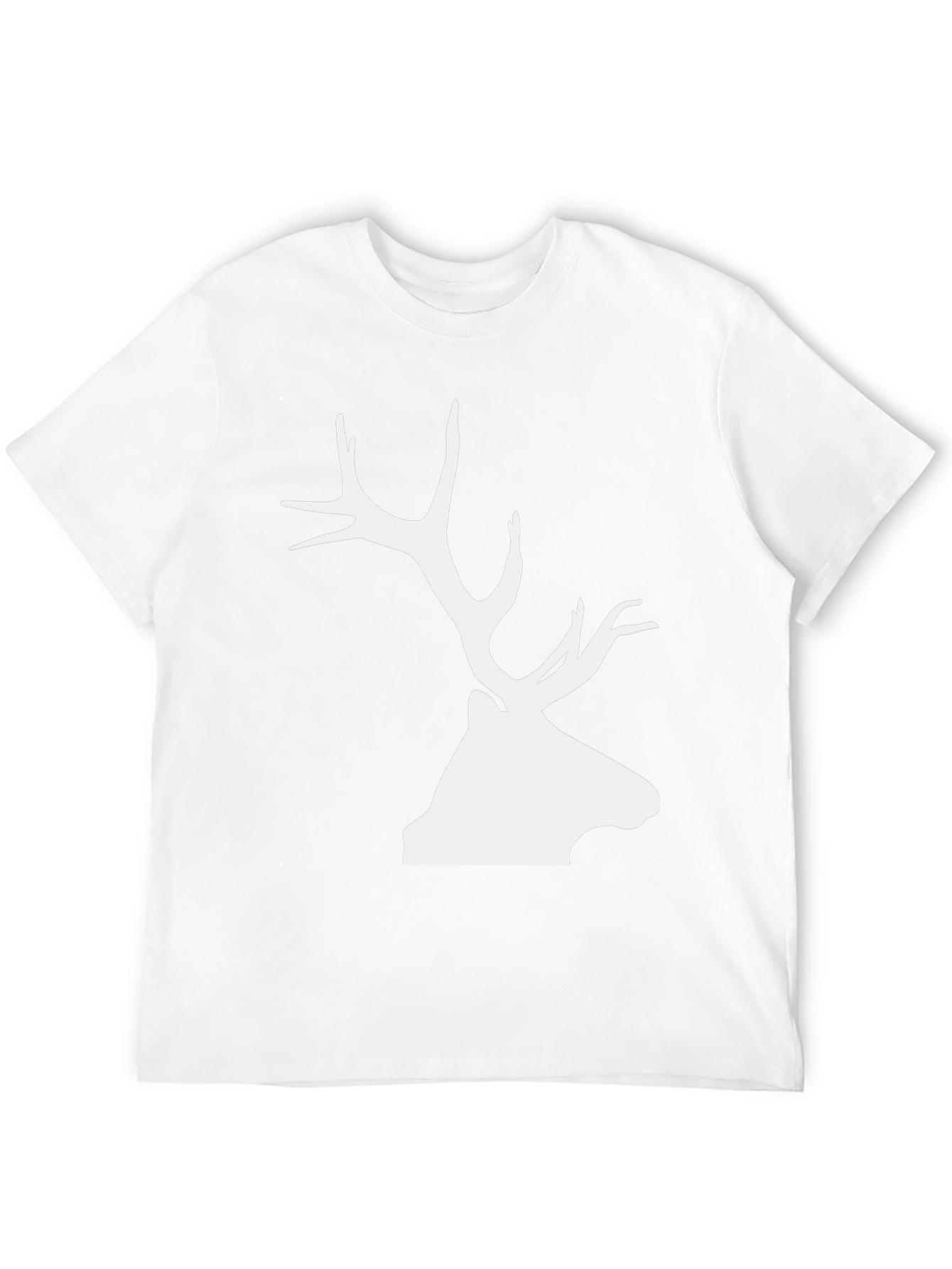 Elk Silhouette Graphic Tee - Black Cotton Blend