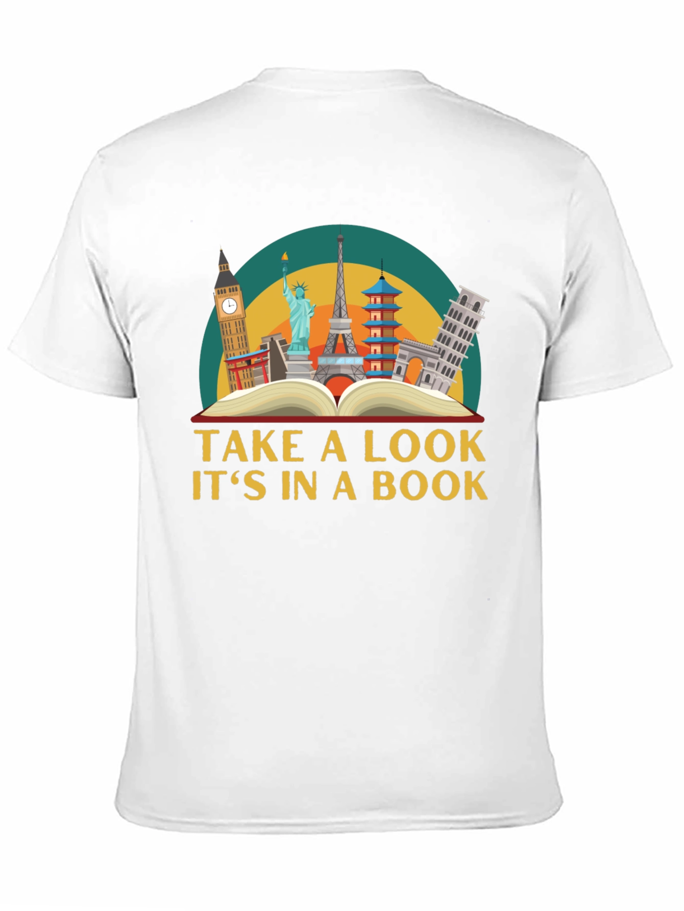 Travel the World in a Book Black T-Shirt