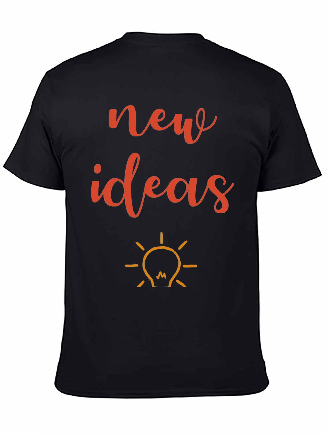 New Ideas Graphic Tee - Black Cotton T-Shirt