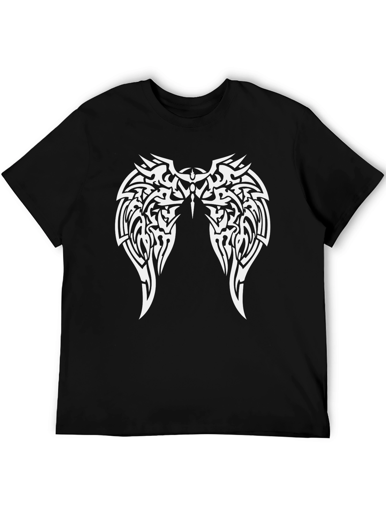Tribal Wings Graphic Black T-Shirt