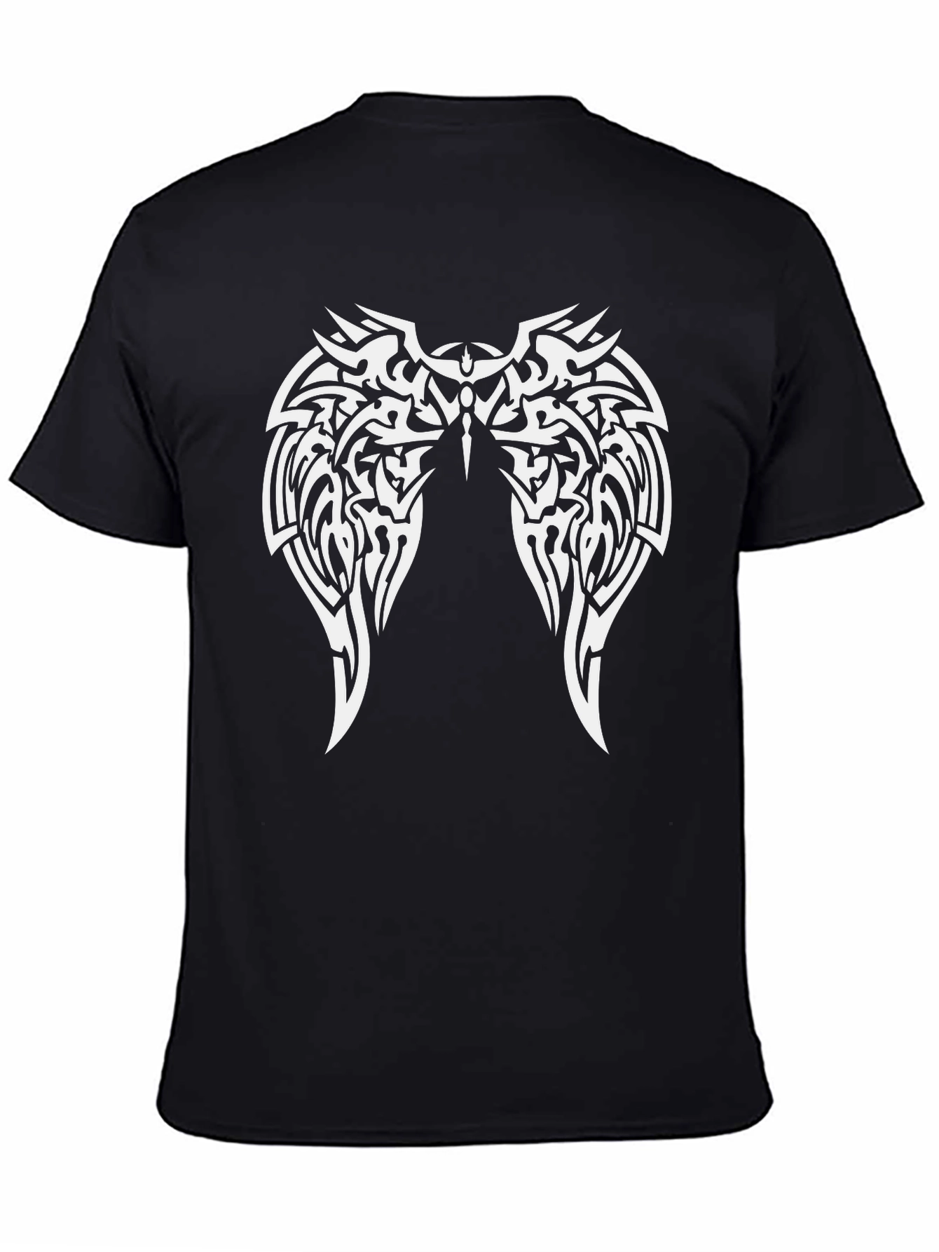 Tribal Wings Graphic Black T-Shirt