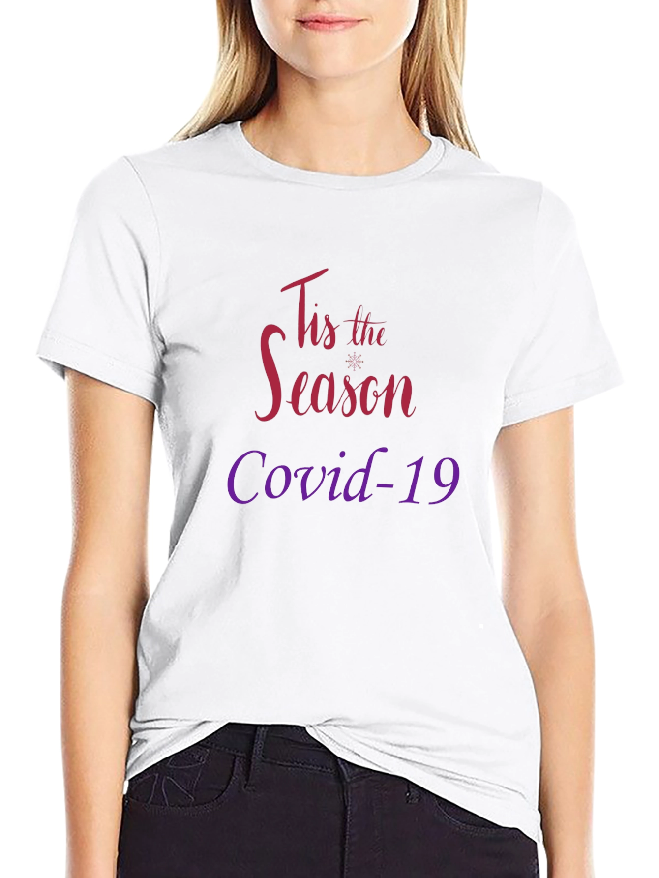 Tis the Season Covid-19 Black T-Shirt