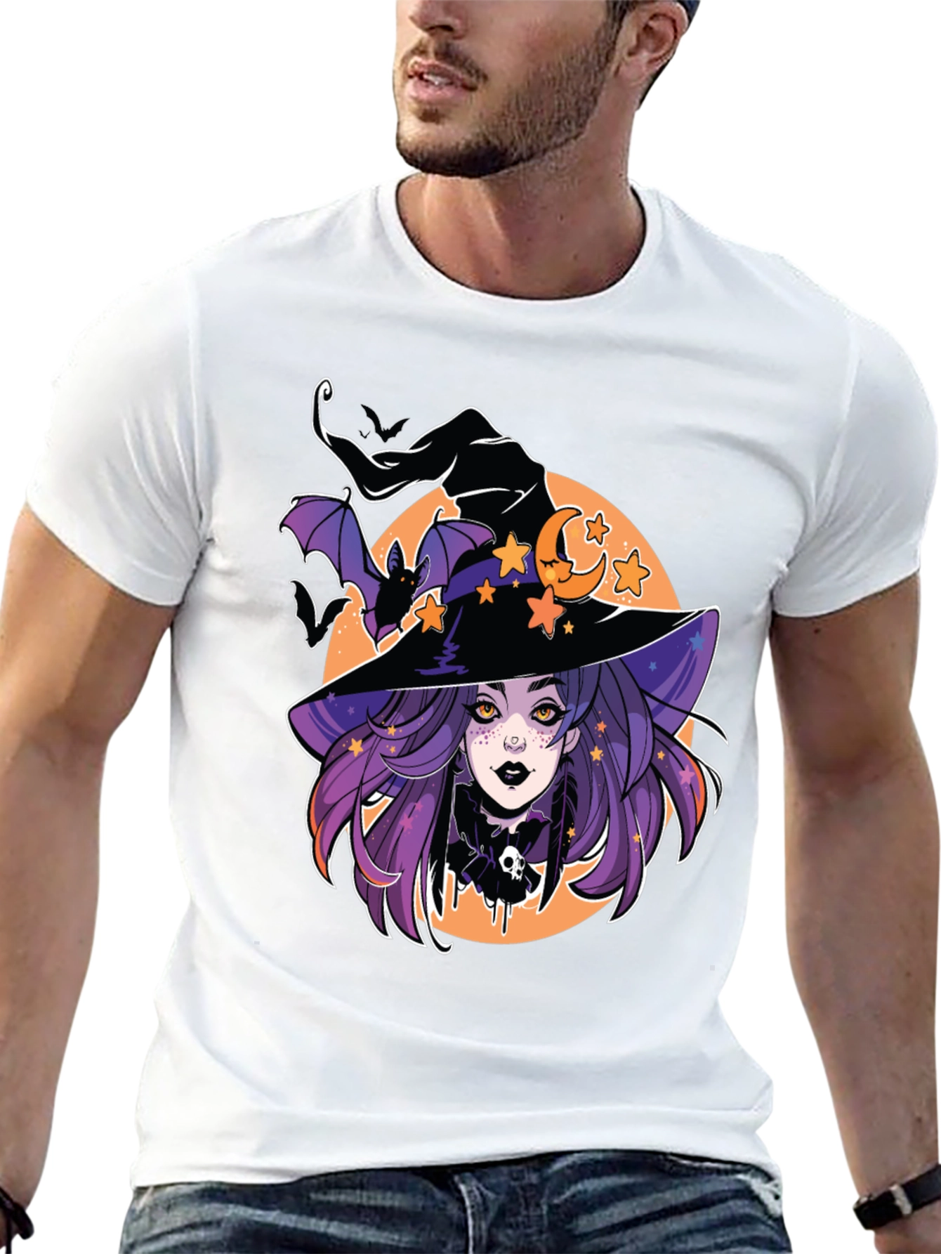 Witch Graphic T-Shirt - Halloween Style
