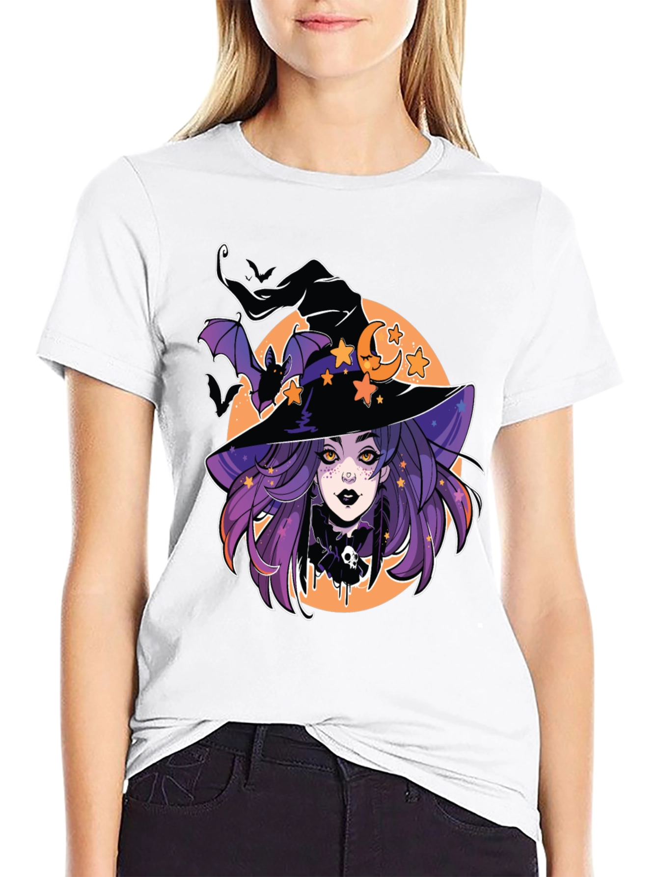 Witch Graphic T-Shirt - Halloween Style