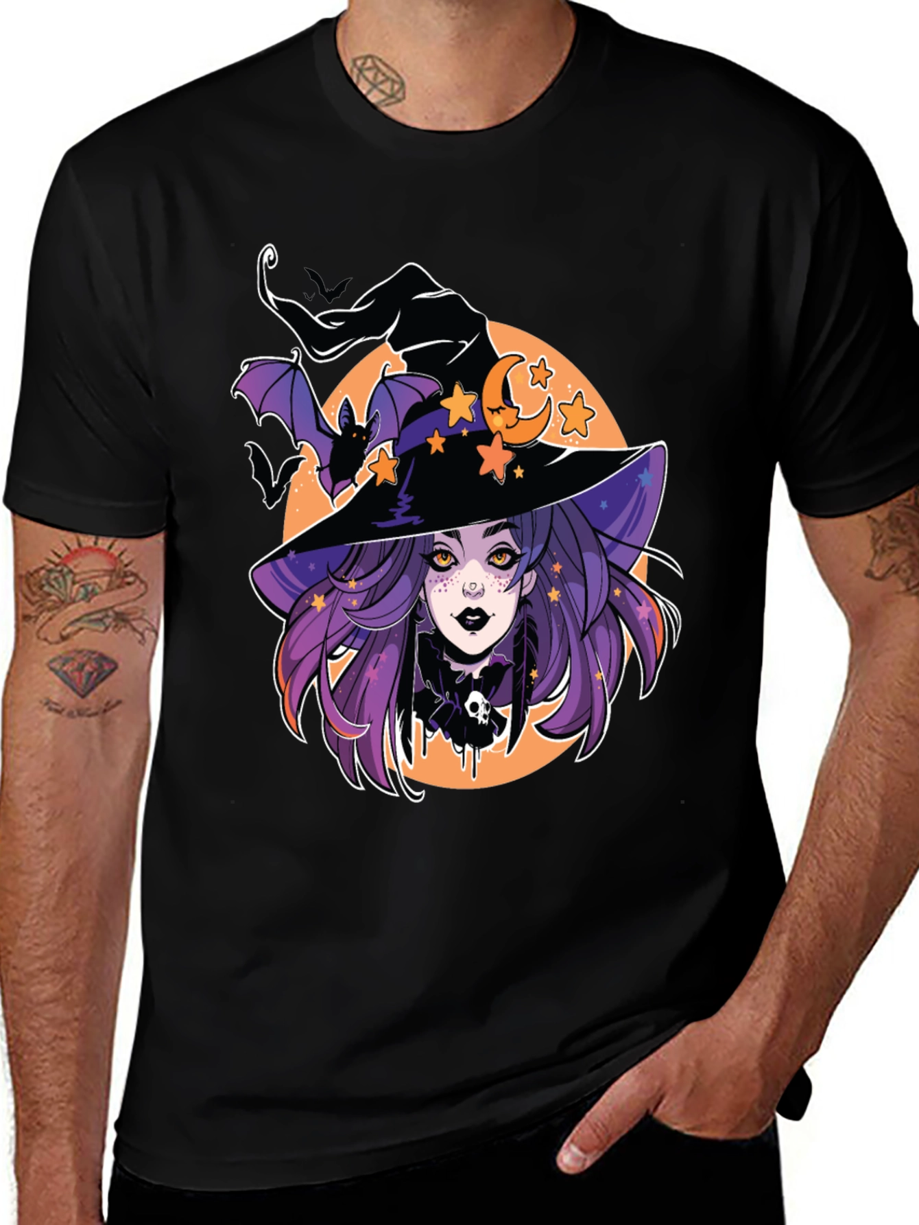 Witch Graphic T-Shirt - Halloween Style