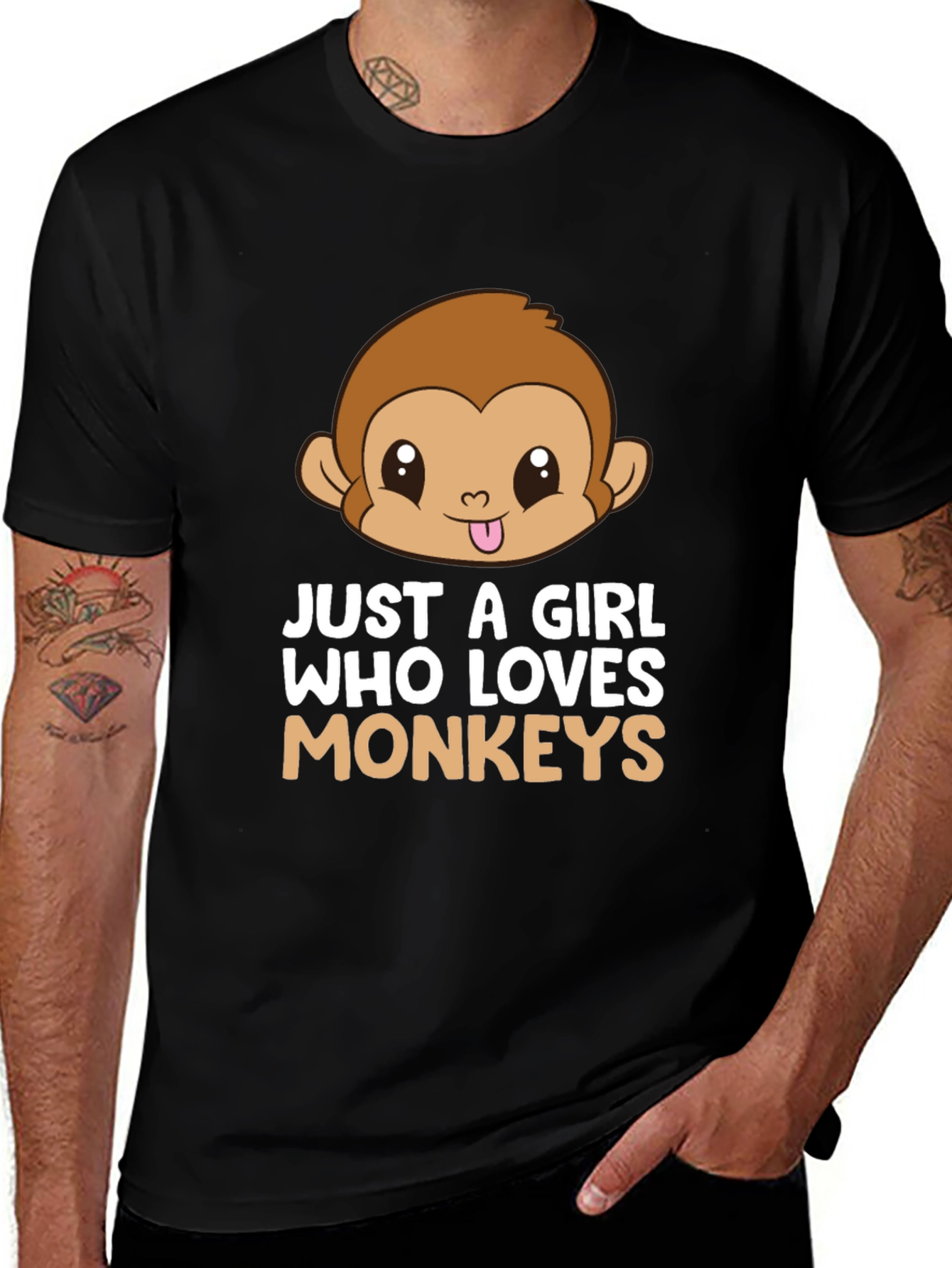 Just a Girl Who Loves Monkeys T-Shirt