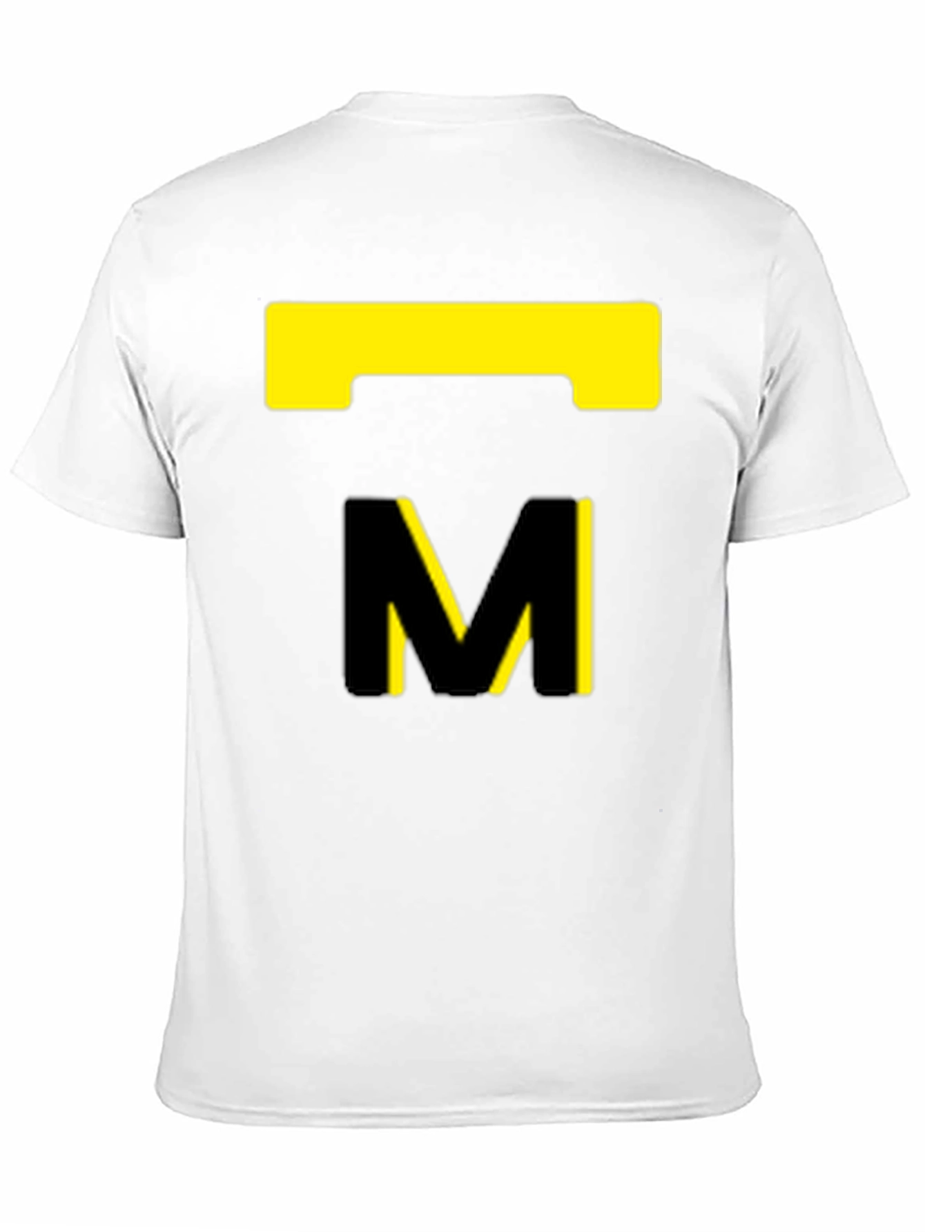 Modern Black T-Shirt with Abstract Yellow Design