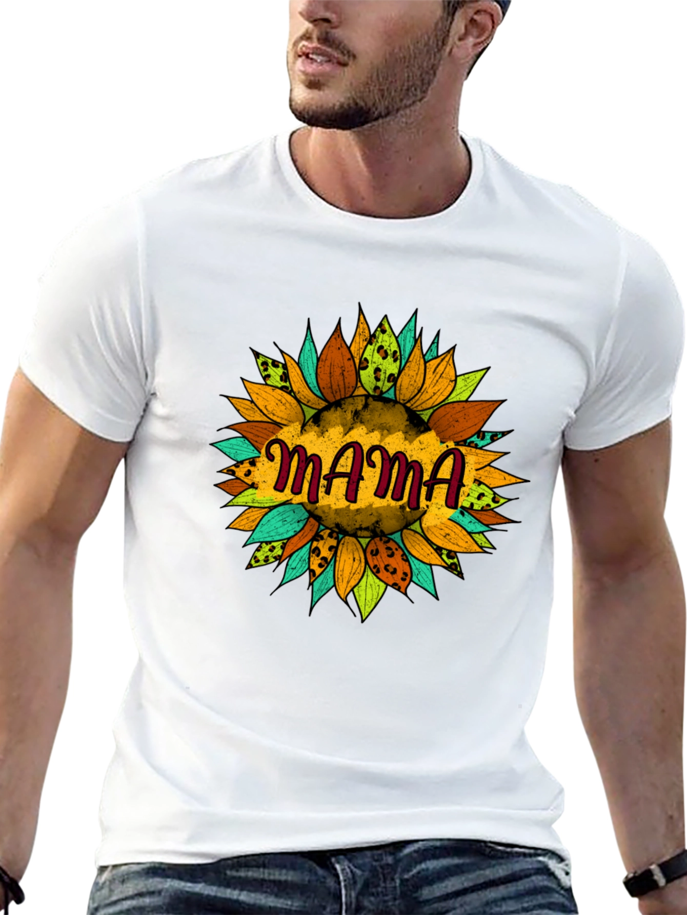 Mama Sunflower Graphic Tee - Black T-Shirt