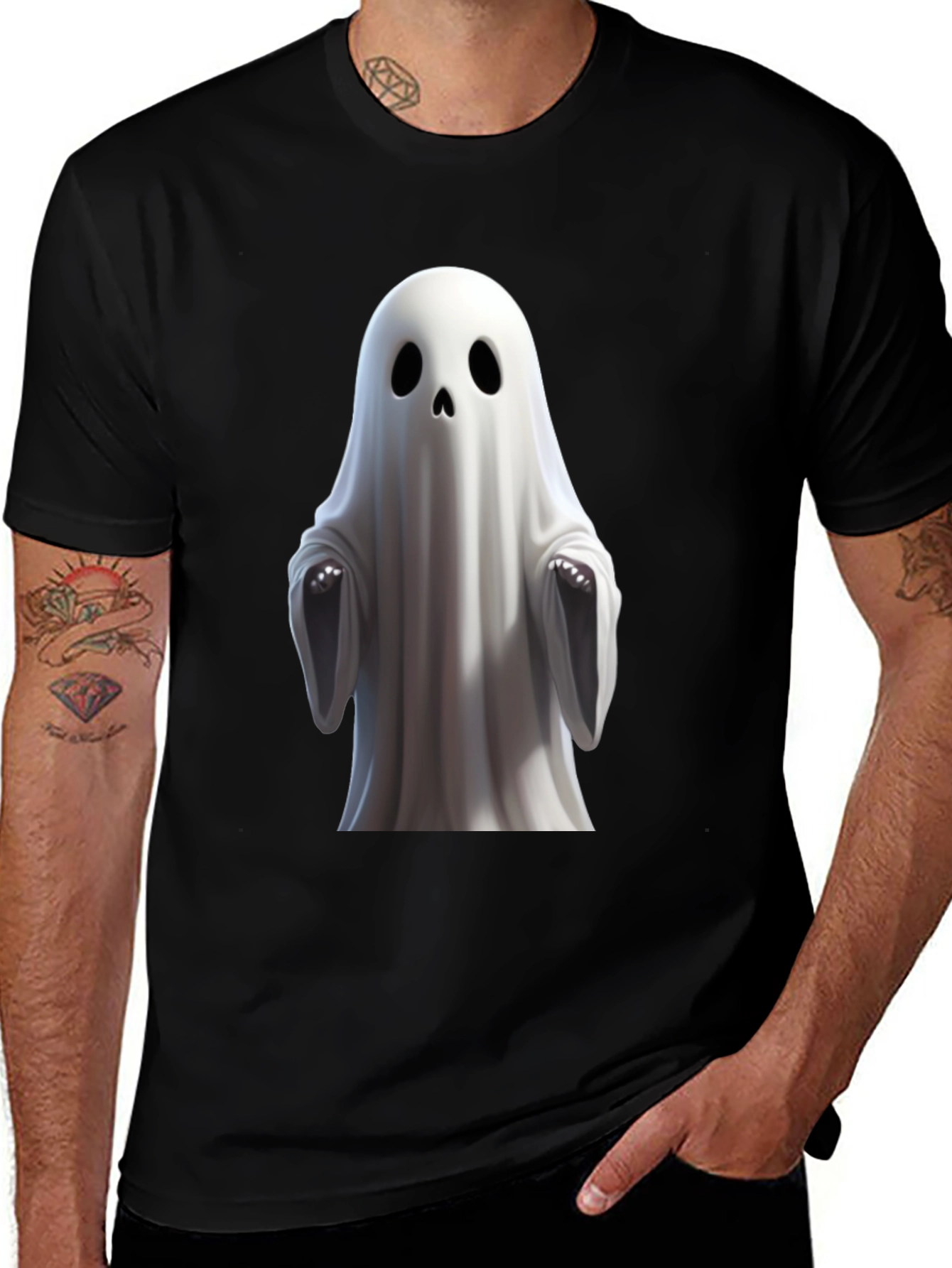 Ghost Graphic Tee - Spooky Season Apparel