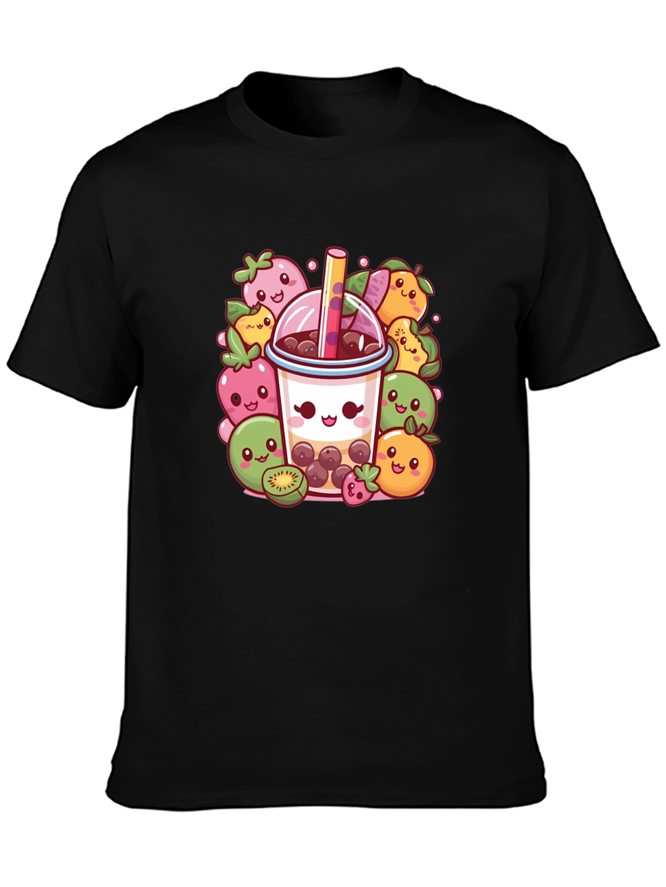 Kawaii Boba Tea T-Shirt - Cute Fruit Design