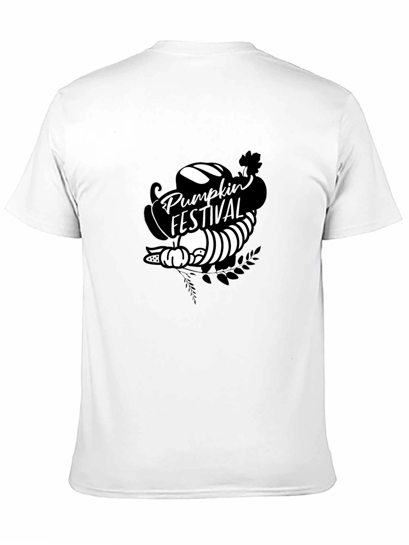 Pumpkin Festival Graphic Tee - Black Cotton T-Shirt