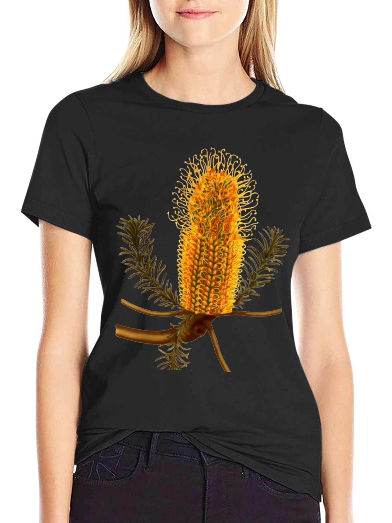 Banksia Flower Graphic Tee - Unique Nature Print