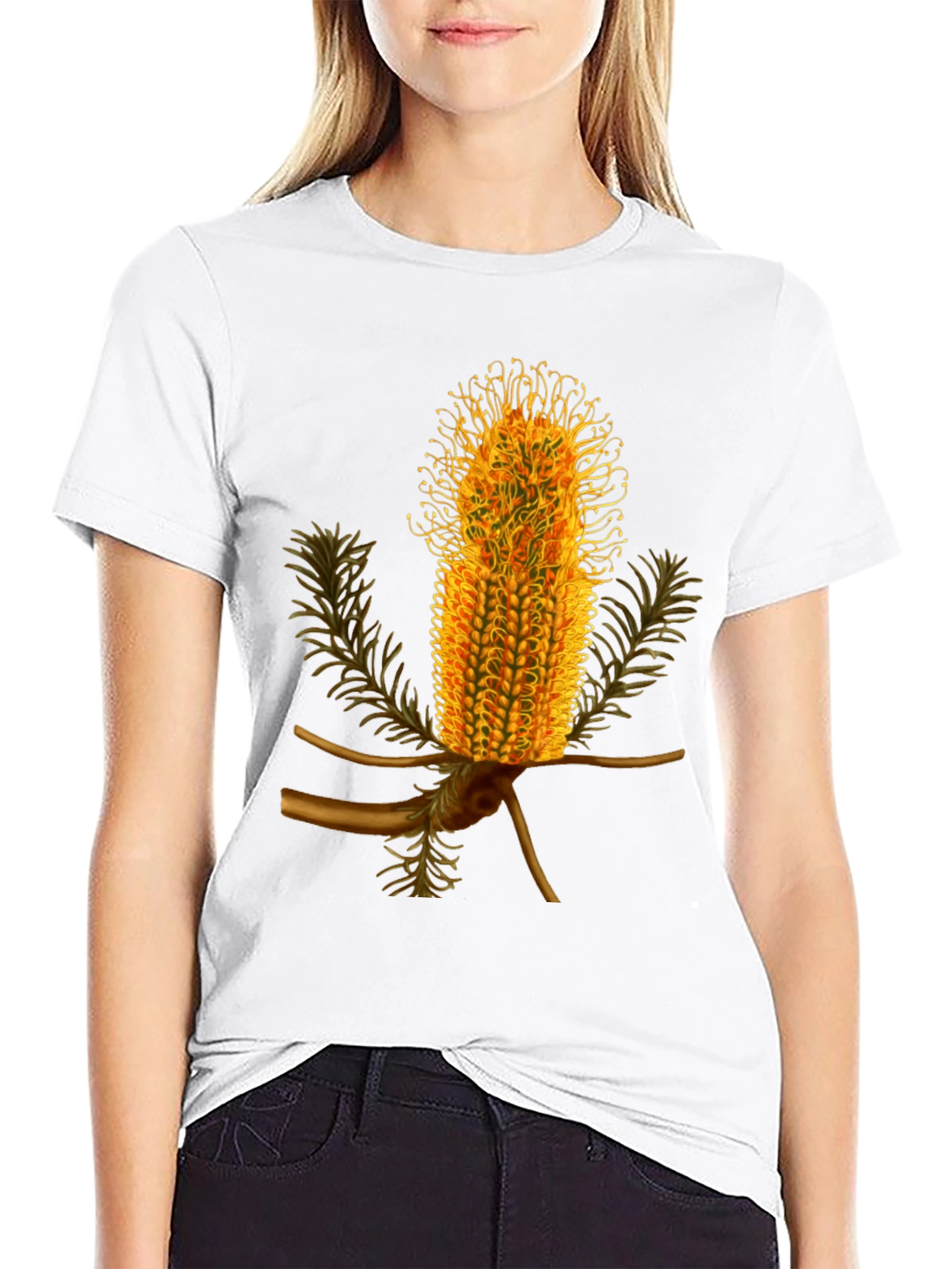 Banksia Flower Graphic Tee - Unique Nature Print