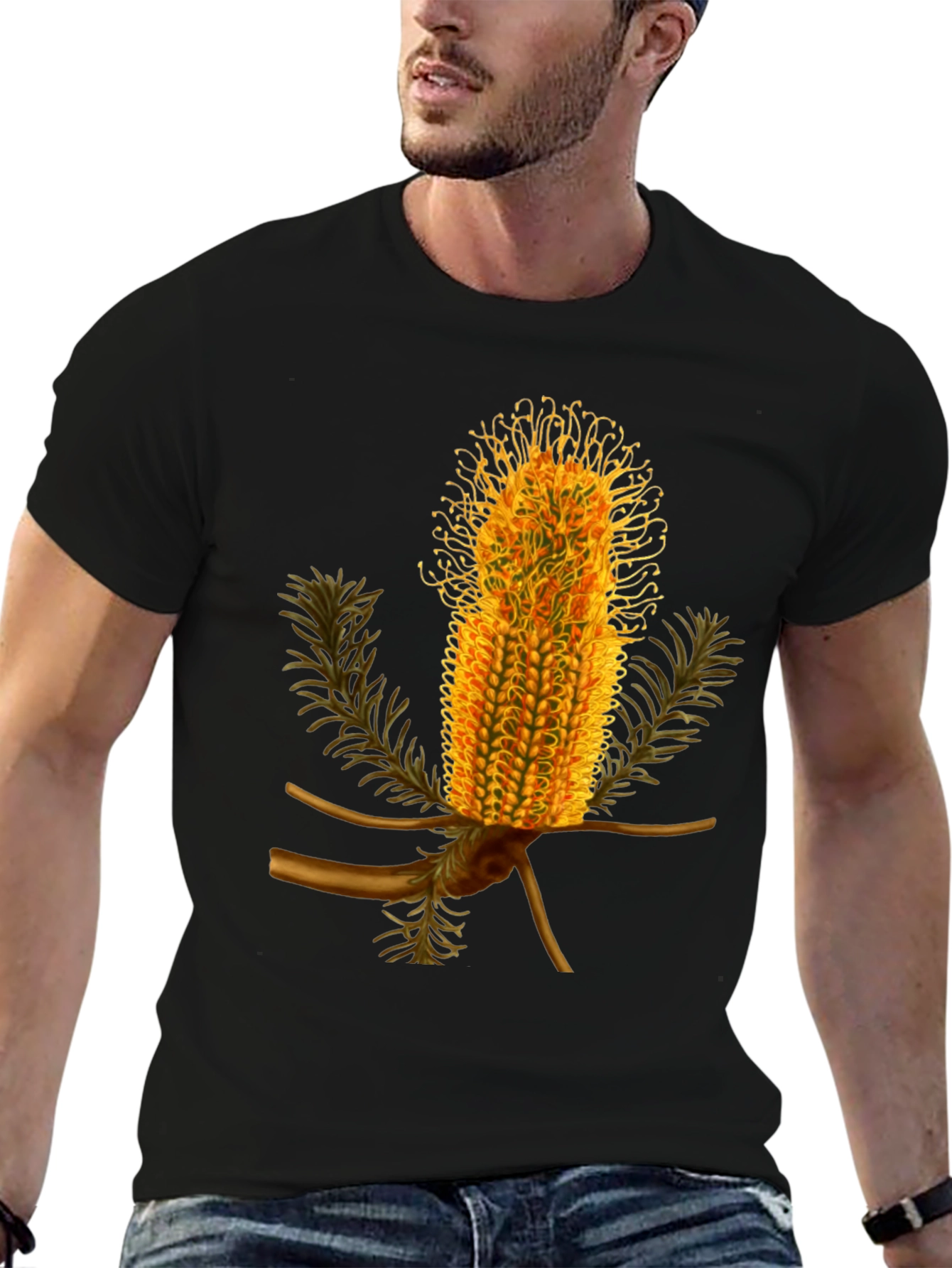 Banksia Flower Graphic Tee - Unique Nature Print