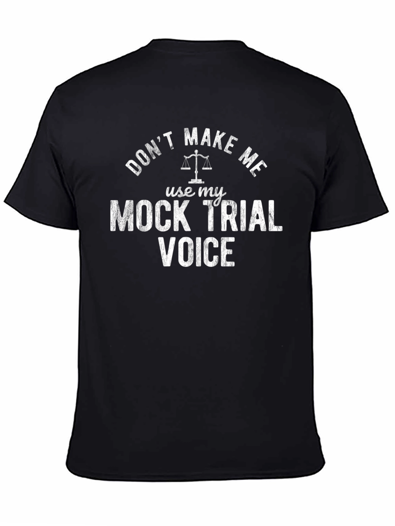 Mock Trial Voice T-Shirt - Black Cotton Tee