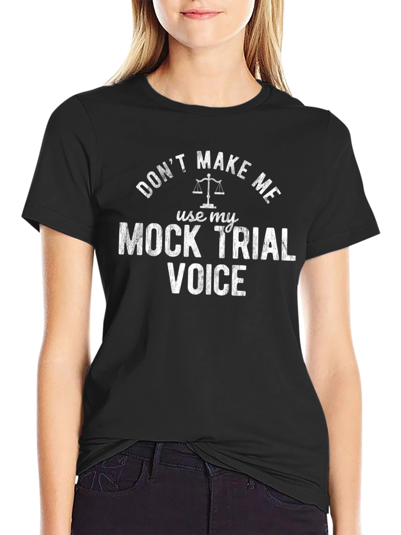 Mock Trial Voice T-Shirt - Black Cotton Tee