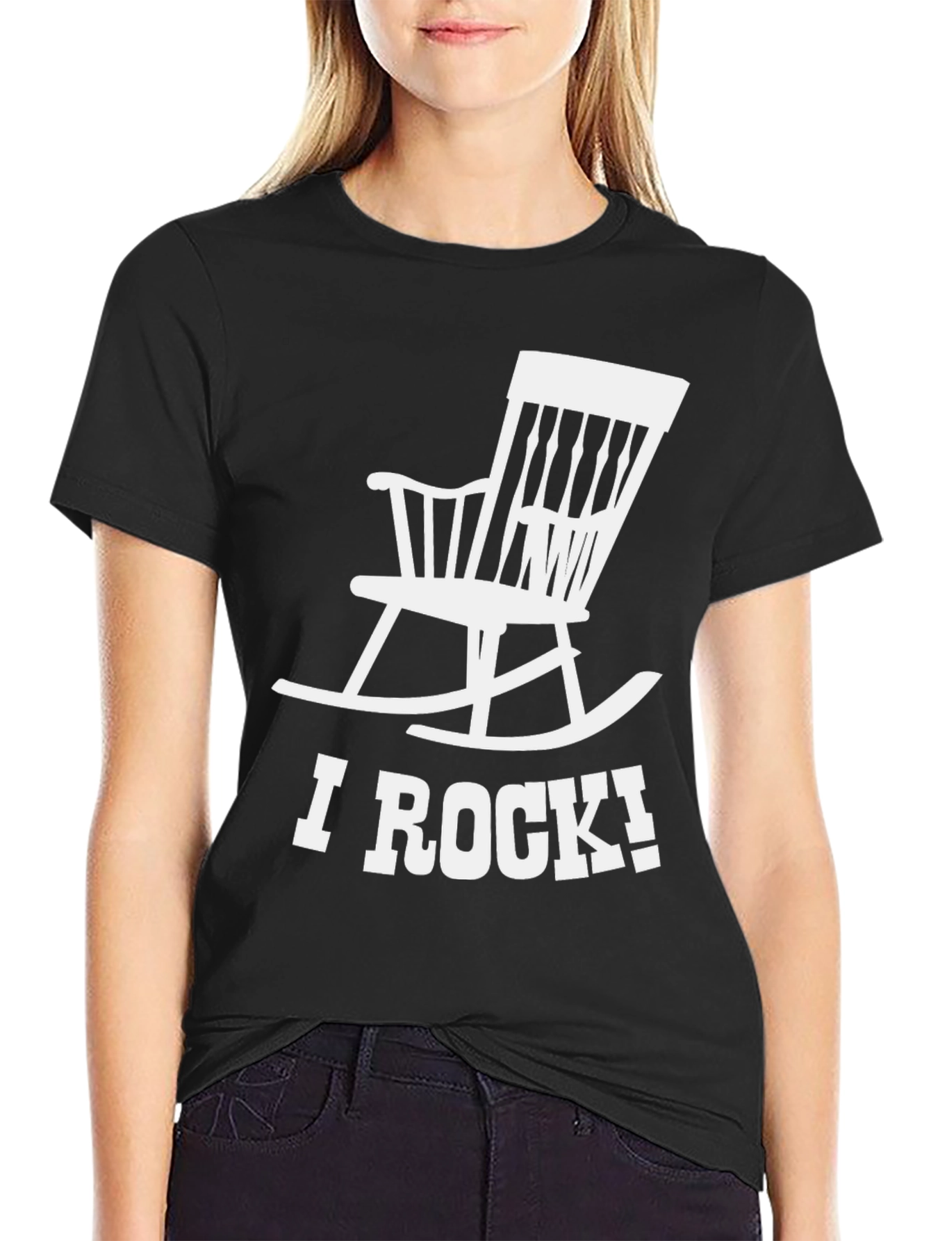 I Rock Rocking Chair Graphic Tee - Novelty T-Shirt