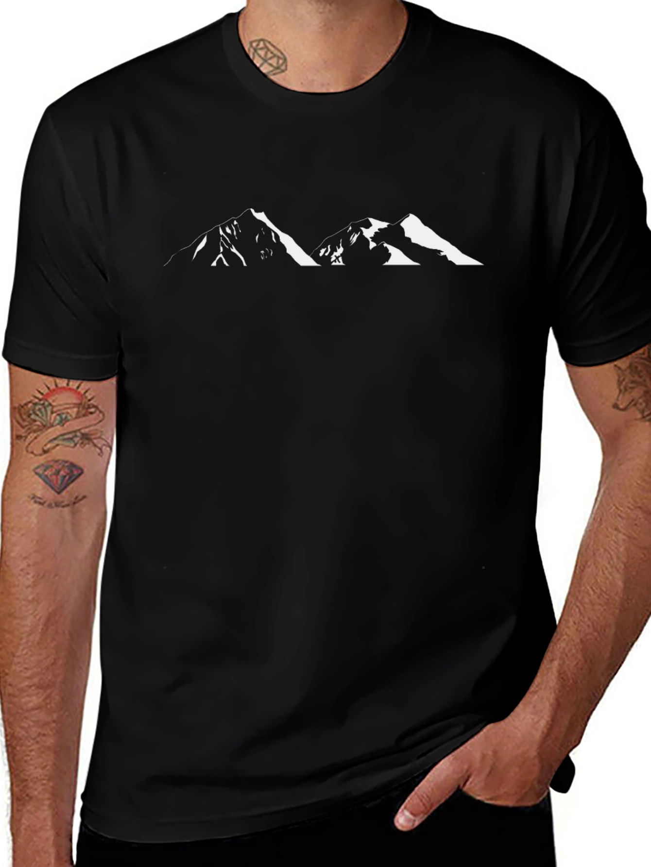 Black Mountain Peak Graphic T-Shirt