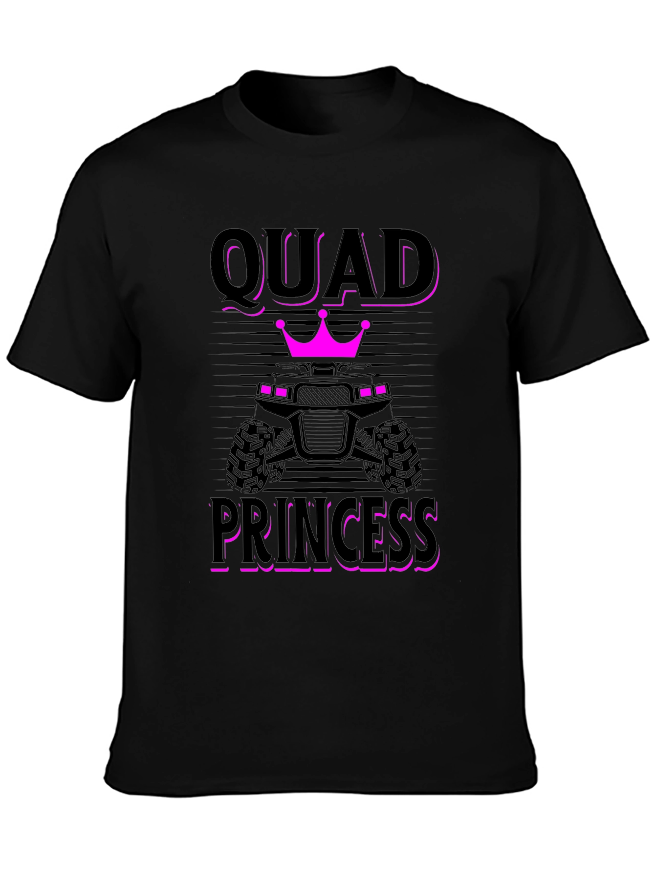 Quad Princess Graphic T-Shirt - Black