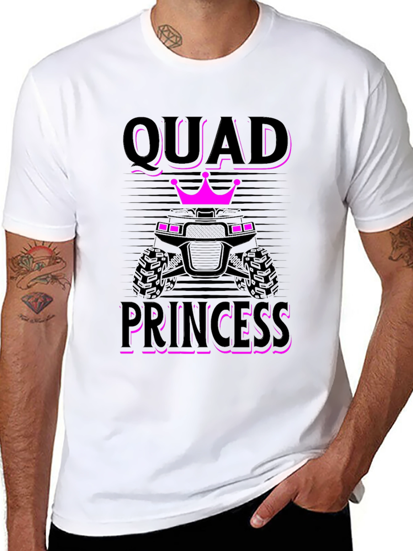 Quad Princess Graphic T-Shirt - Black