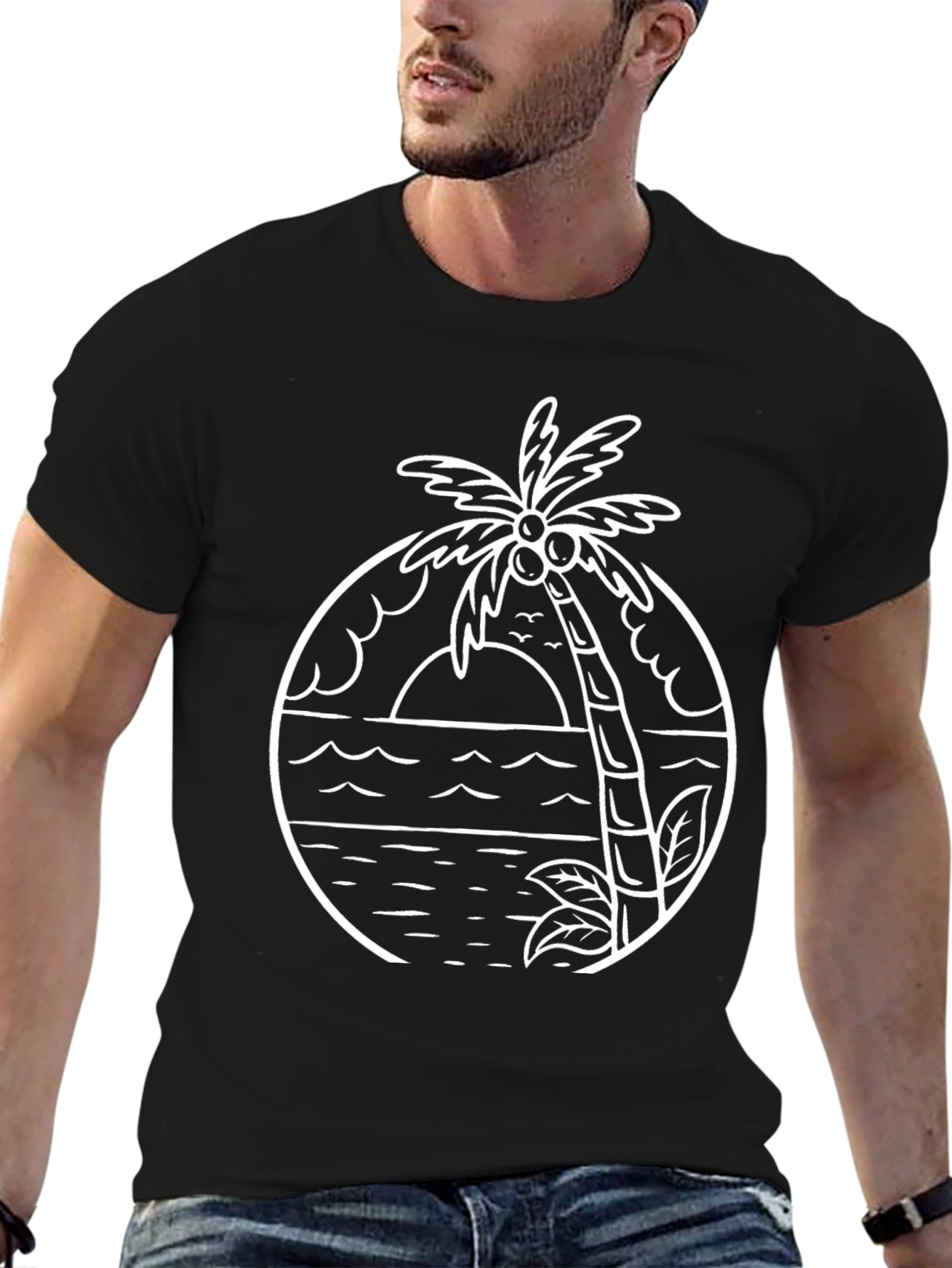 Palm Tree Graphic Tee - Island Vibes T-Shirt