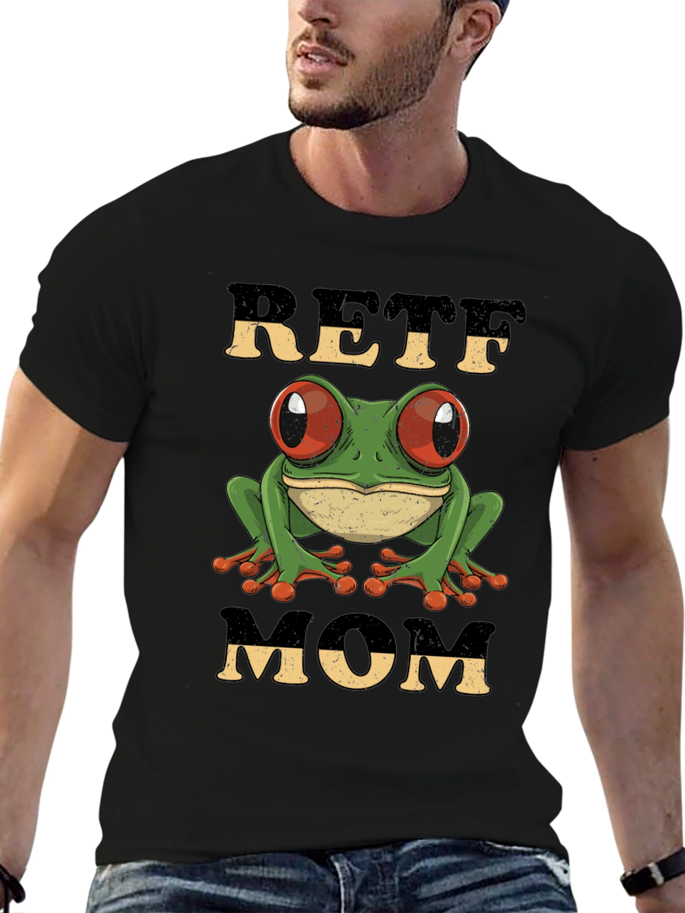 Retro Frog Mom Graphic T-Shirt
