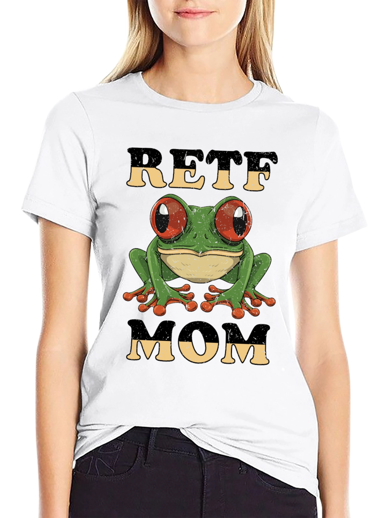 Retro Frog Mom Graphic T-Shirt