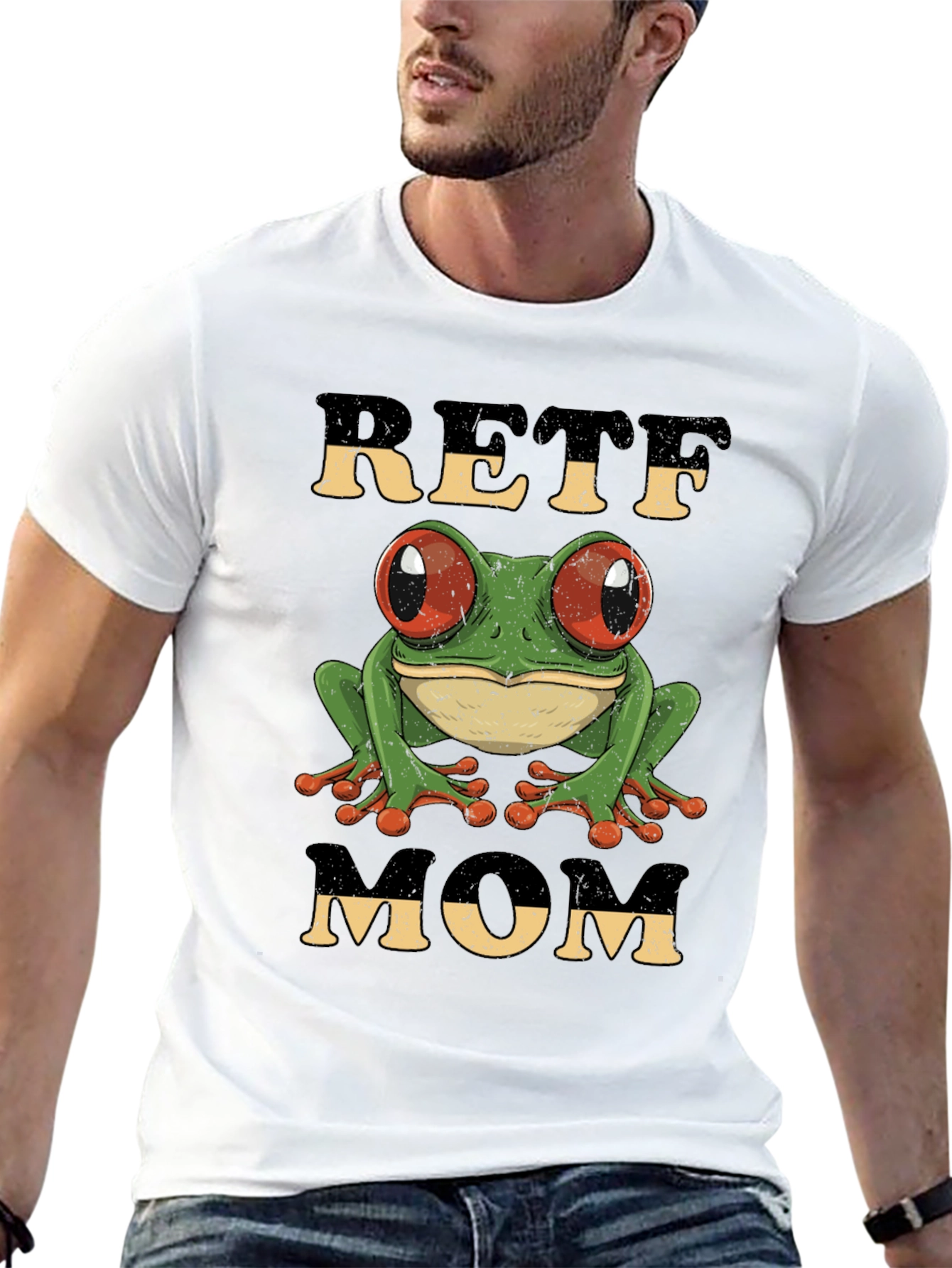 Retro Frog Mom Graphic T-Shirt