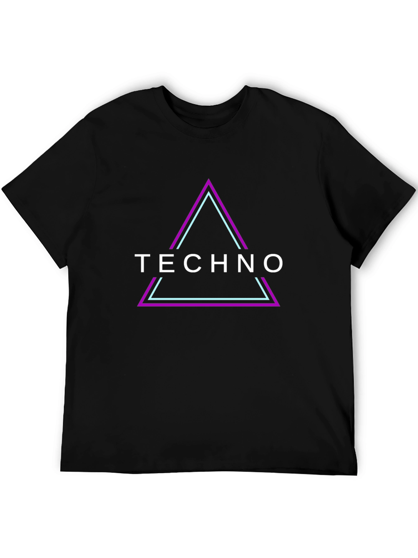 Techno Graphic Tee - Black Cotton T-Shirt