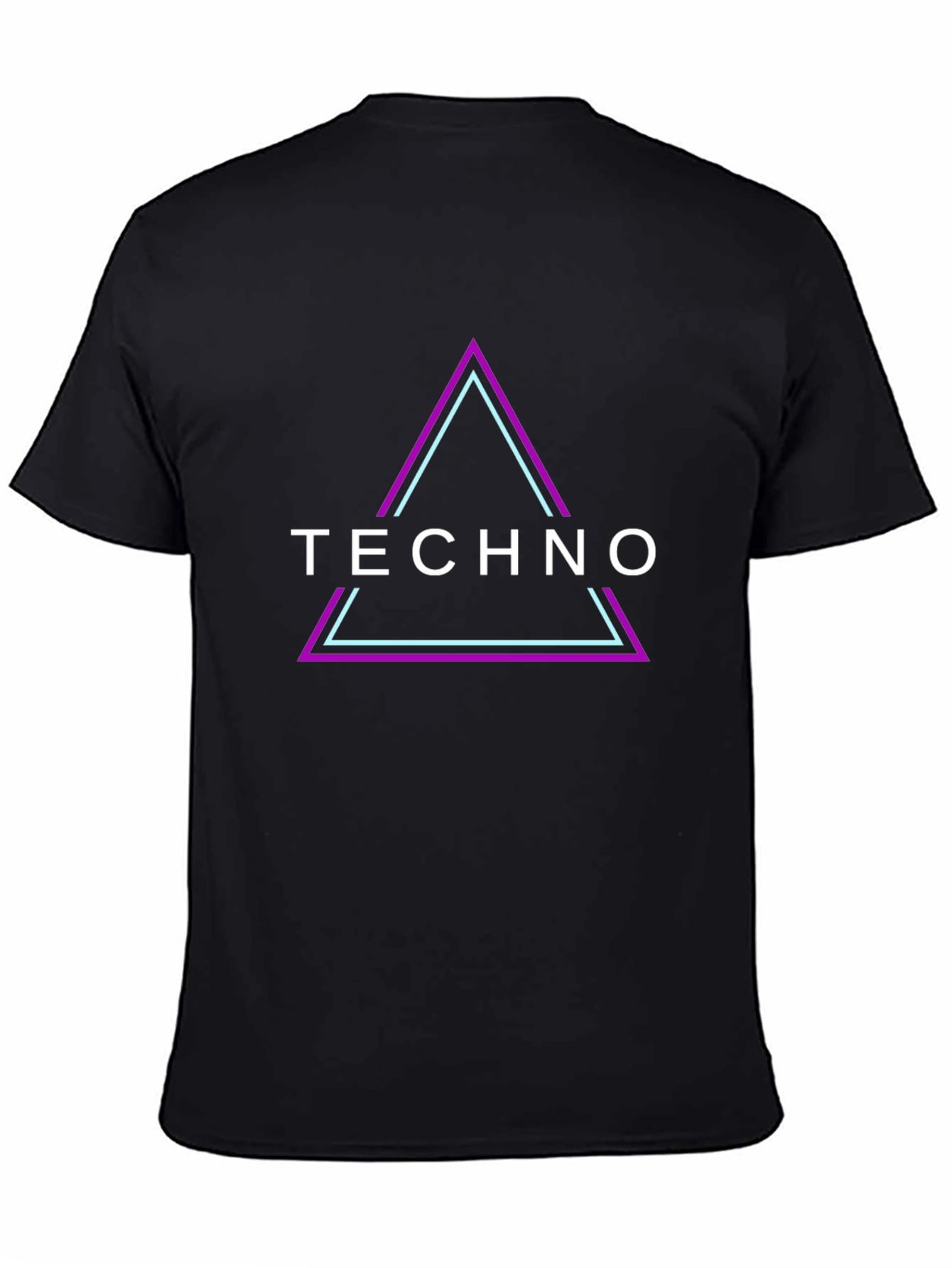 Techno Graphic Tee - Black Cotton T-Shirt